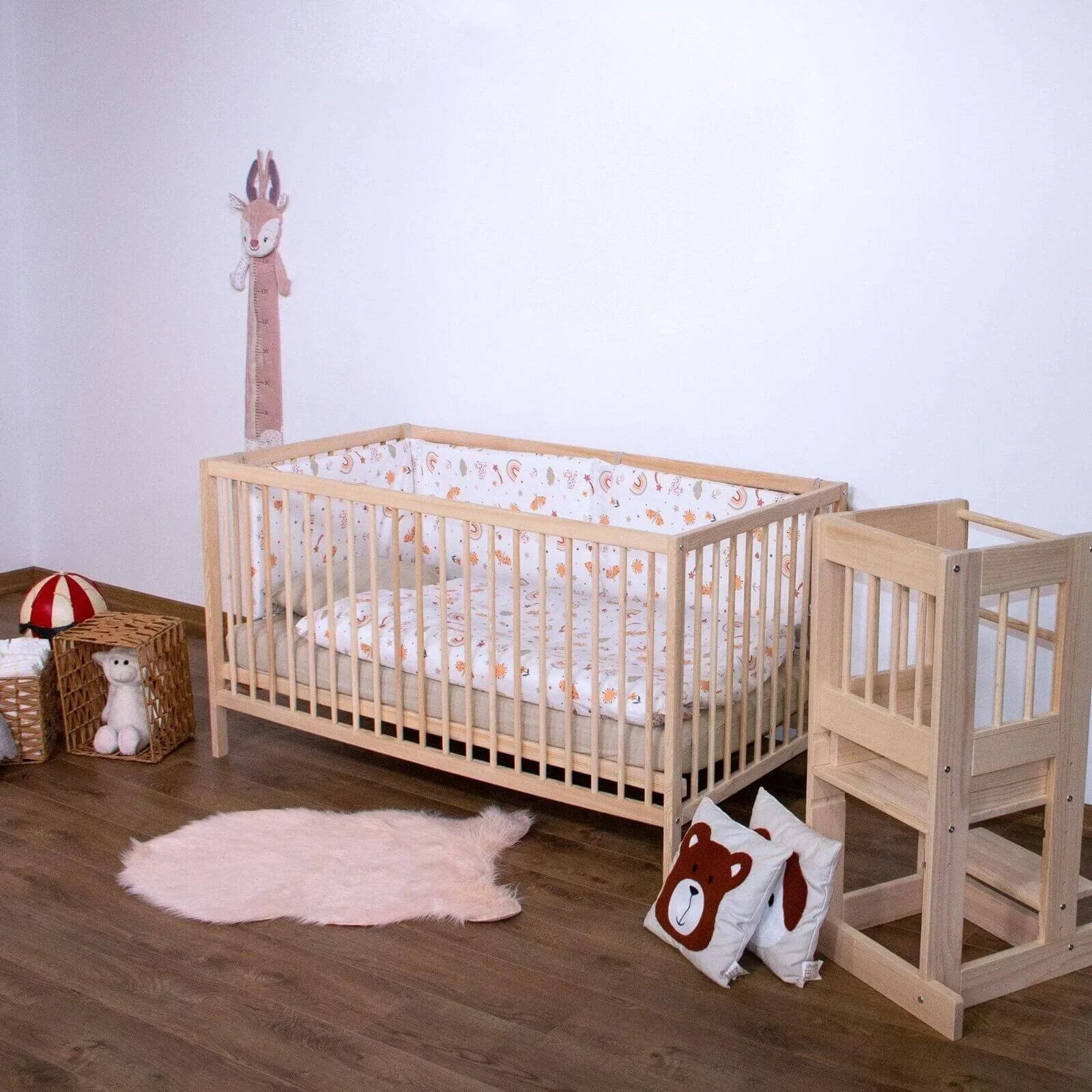 Kukka Natural Wood 2 - Level Cot 70x140 - mezetto ebebek ebebek