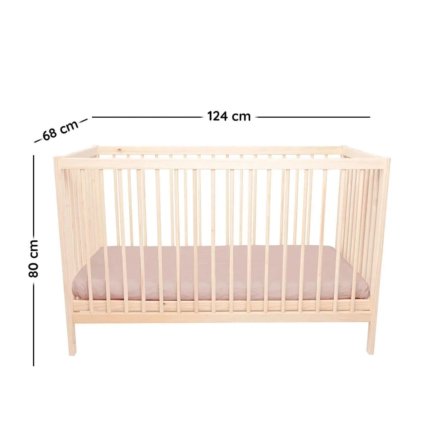 Kukka Natural Wood 2 - Level Cot 70x140 - mezetto ebebek ebebek