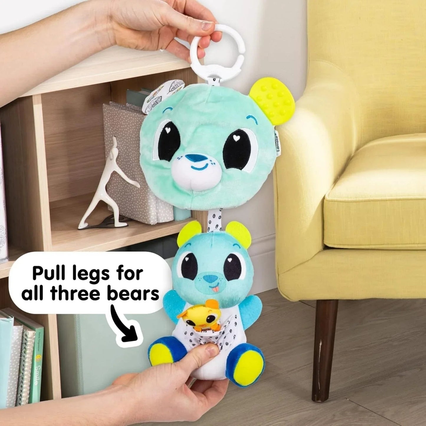 Lamaze 3 - in - 1 Surprise Clip & Go Bear Toy - mezetto ebebek ebebek