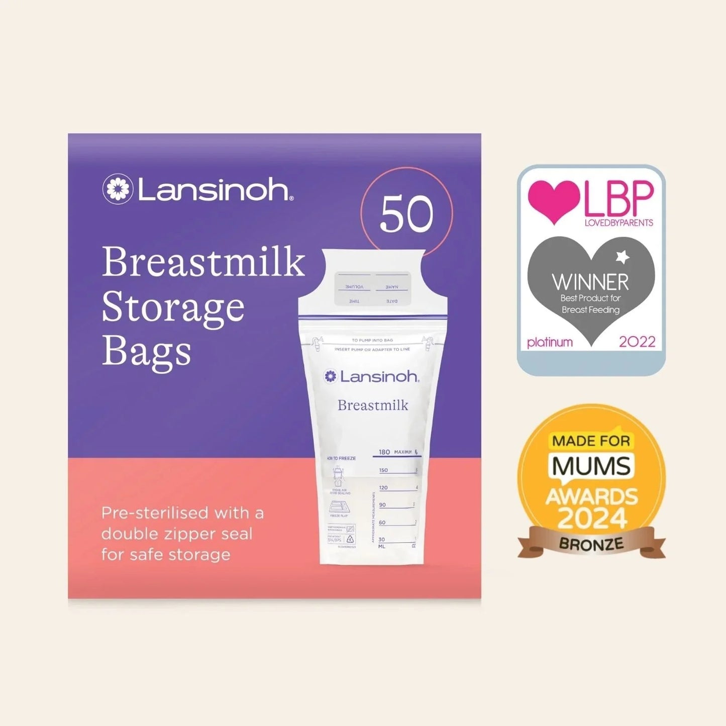 Lansinoh Breastmilk Storage Bags 50 pcs - mezetto ebebek ebebek