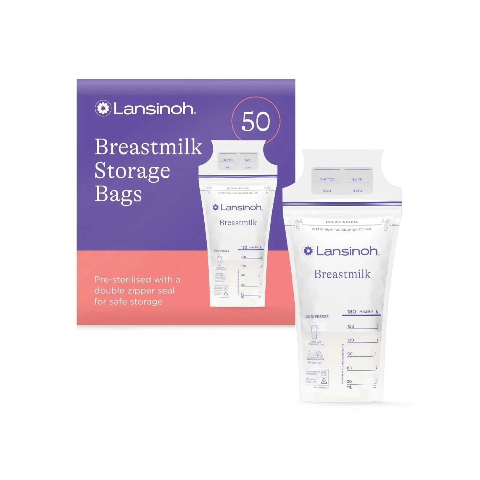 Lansinoh Breastmilk Storage Bags 50 pcs - mezetto ebebek ebebek