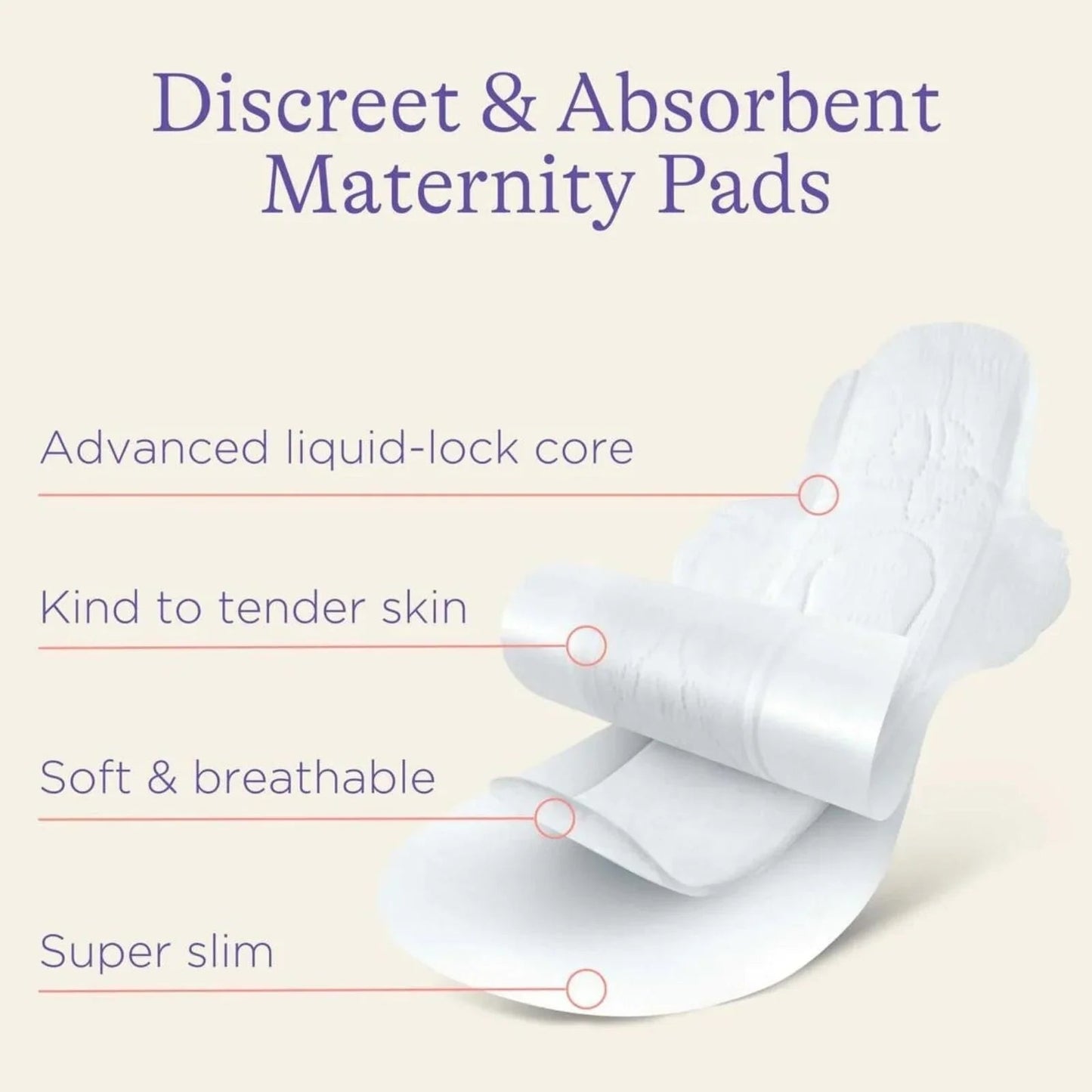 Lansinoh Discreet & Absorbent Maternity Pads for 2+ weeks Postpartum 12 pcs - mezetto ebebek ebebek