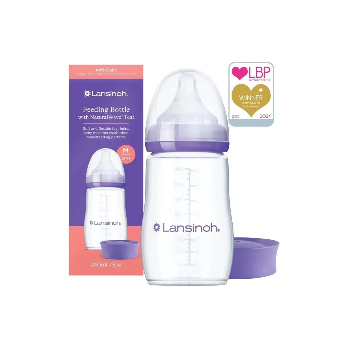 Lansinoh Feeding Bottle 240ml - mezetto ebebek ebebek