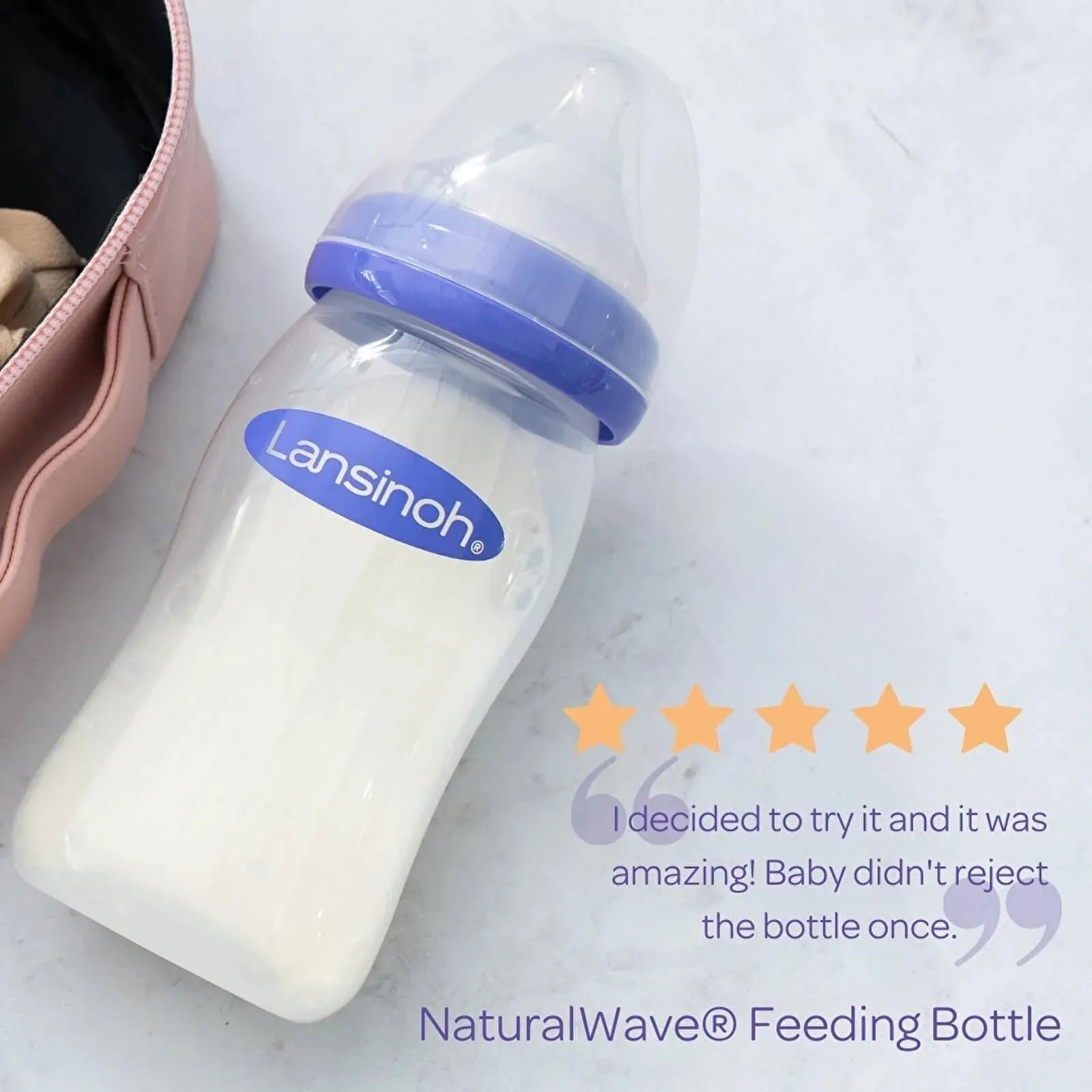 Lansinoh Feeding Bottles with NaturalWave Teat 240ml Pack of 2 - mezetto ebebek ebebek