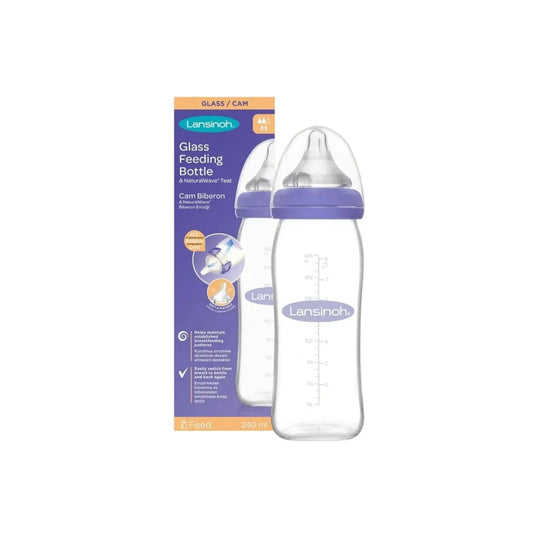 Lansinoh Glass Bottle 240ml - mezetto ebebek ebebek