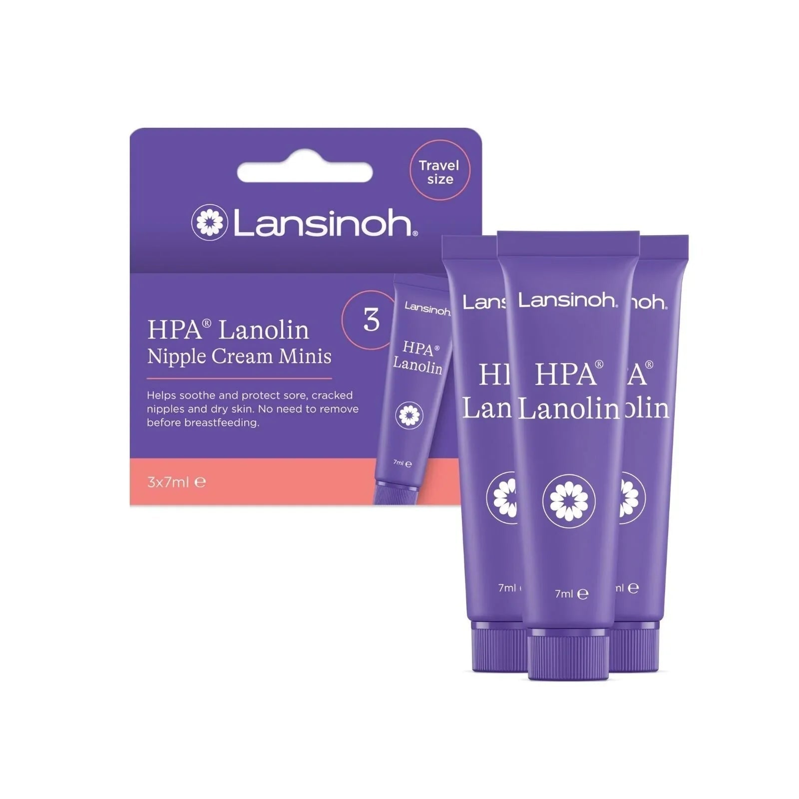 Lansinoh HPA Lanolin Minis Nipple Cream (3x7ml) - mezetto ebebek ebebek