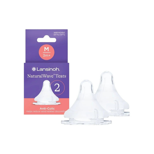 Lansinoh NaturalWave Medium Flow Teats Pack of 2 - mezetto ebebek ebebek