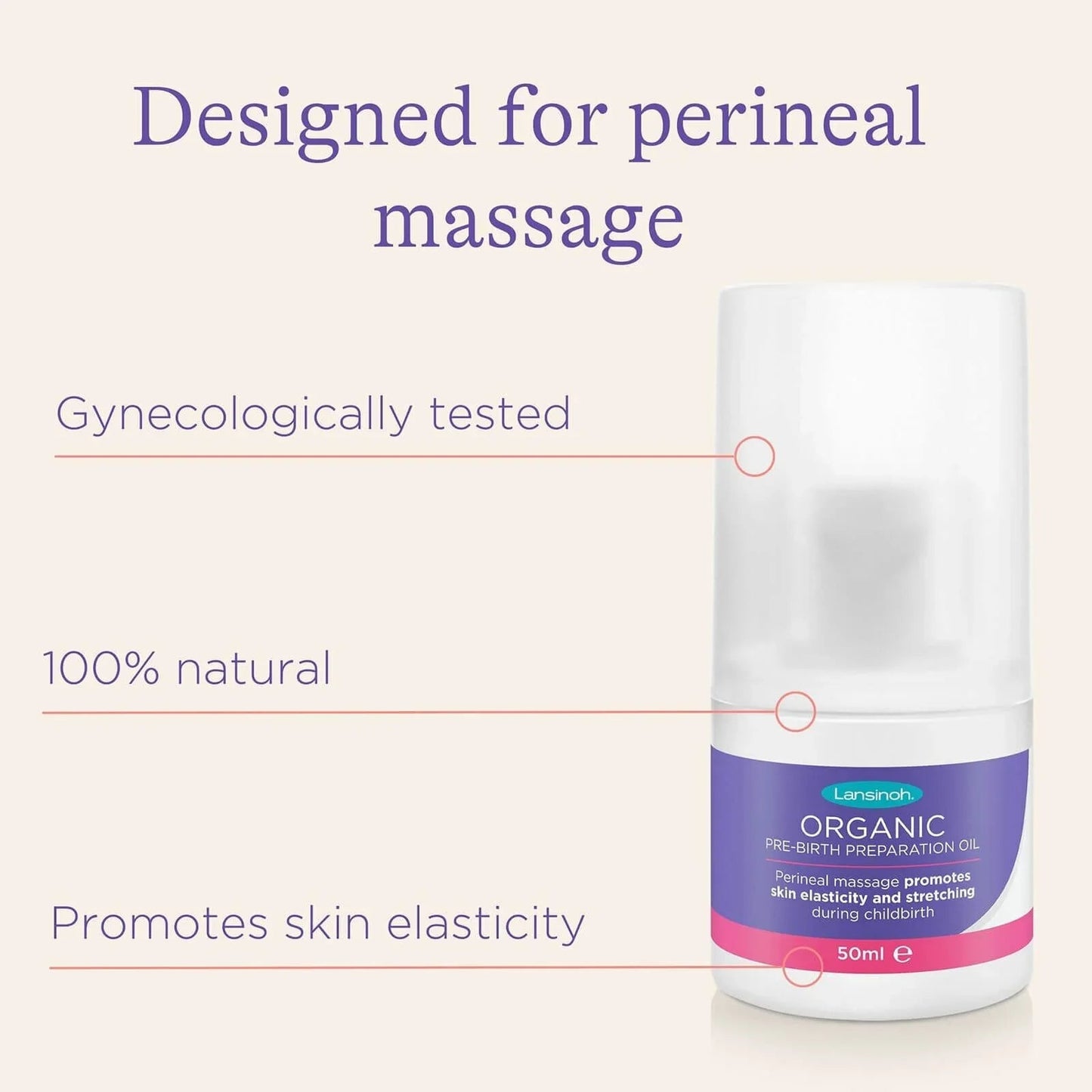 Lansinoh Organic Pre - Birth Preparation Oil 50ml - mezetto ebebek ebebek