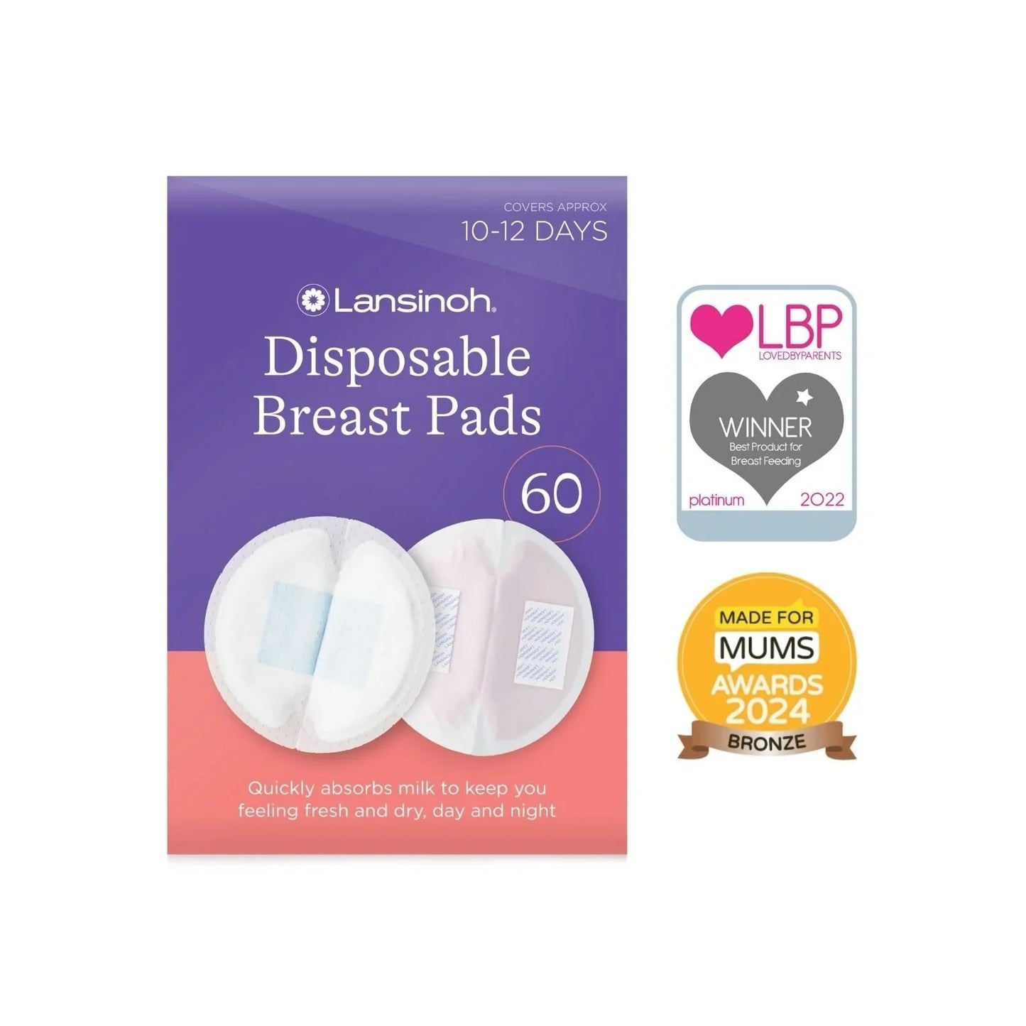 Lansinoh Ultra Thin Stay Dry Nursing Breast Pads 60 pcs - mezetto ebebek ebebek