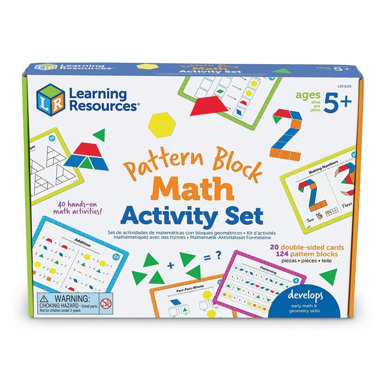 Learning Resources Pattern Block Math Activity Set - mezetto ebebek ebebek