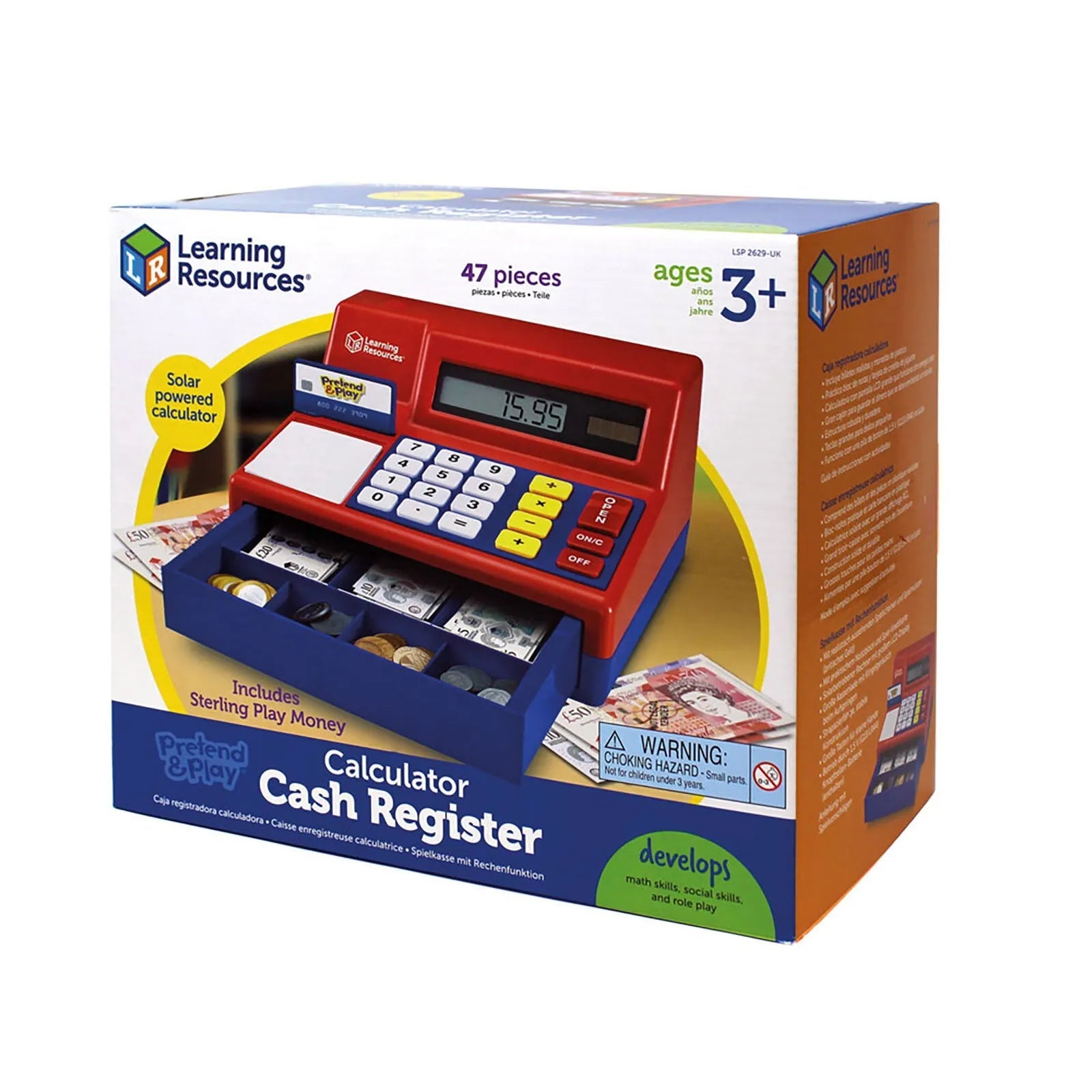 Learning Resources Pretend & Play Calculator Cash Register - mezetto ebebek ebebek