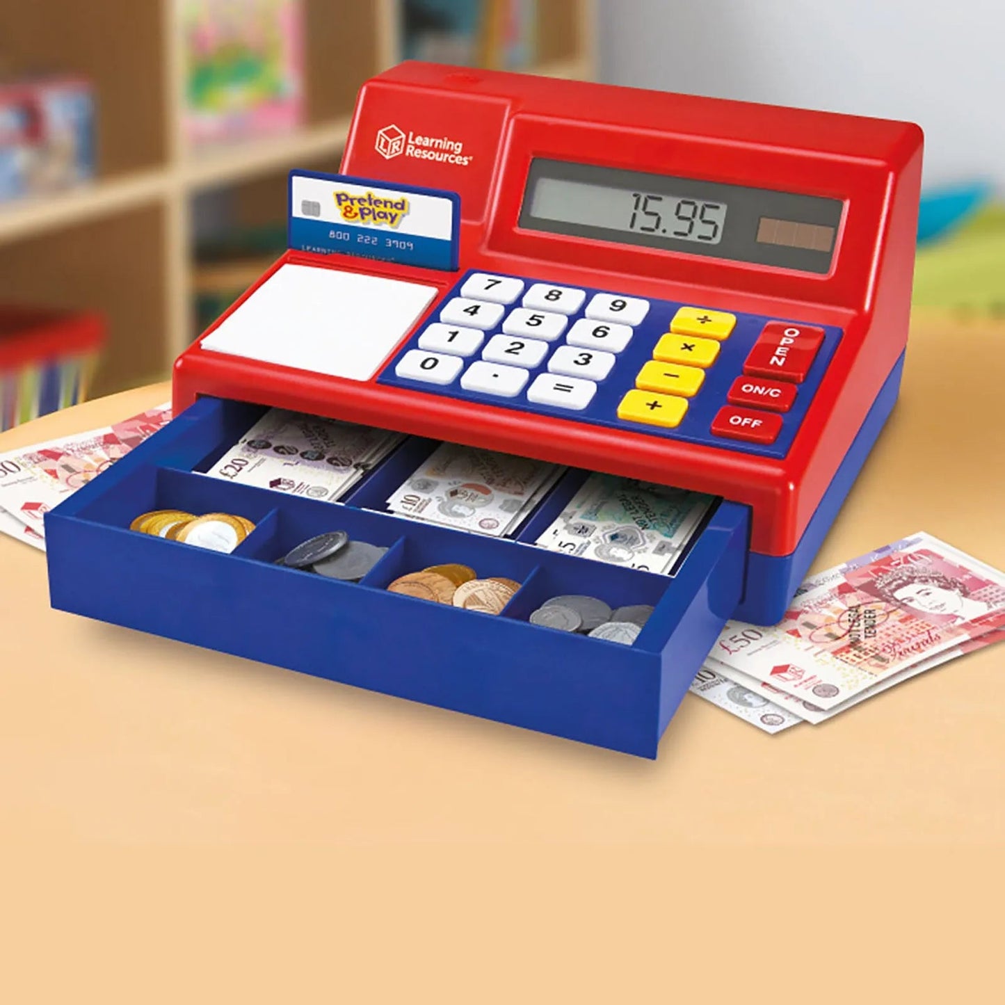 Learning Resources Pretend & Play Calculator Cash Register - mezetto ebebek ebebek