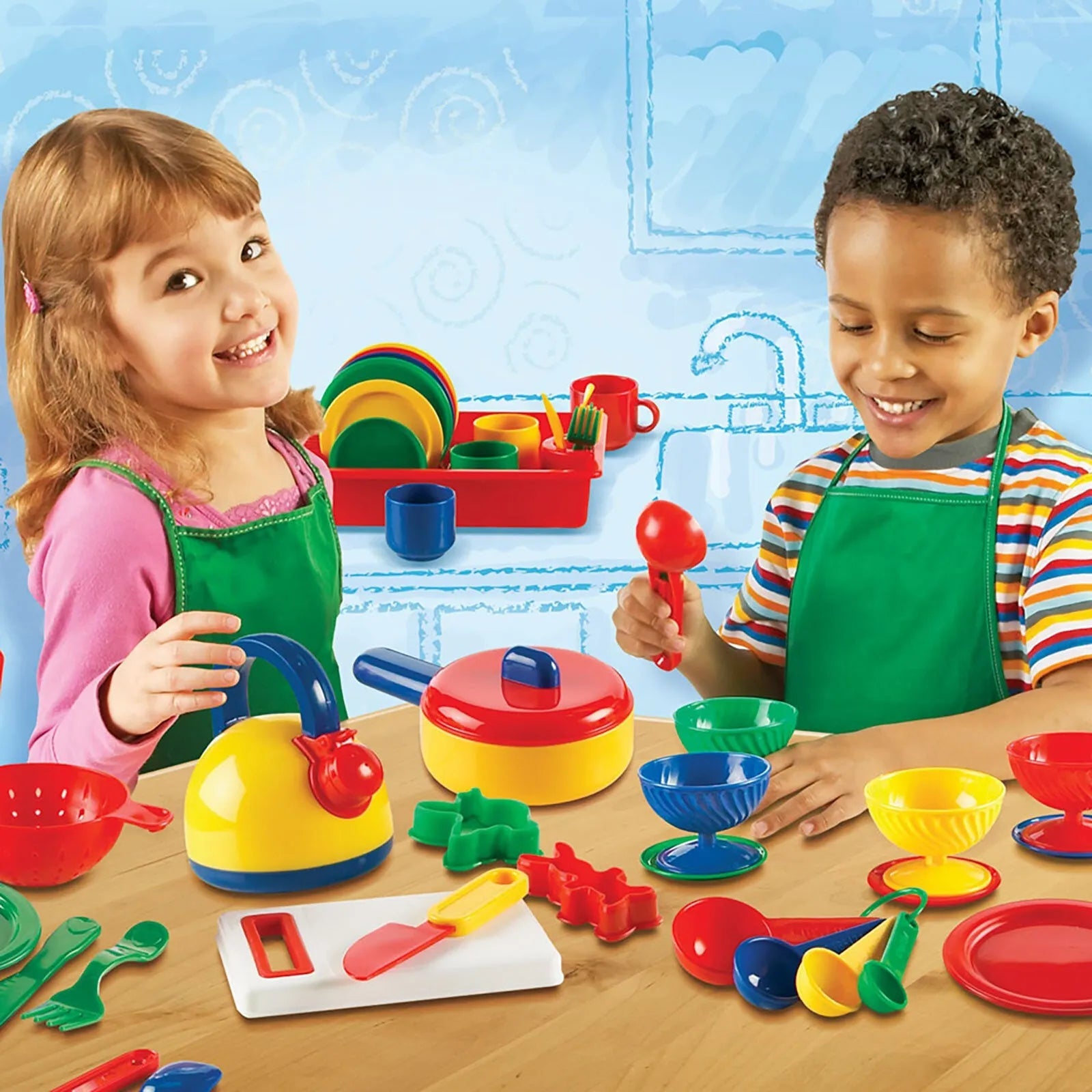 Learning Resources Pretend & Play Great Value Kitchen Set - mezetto ebebek ebebek