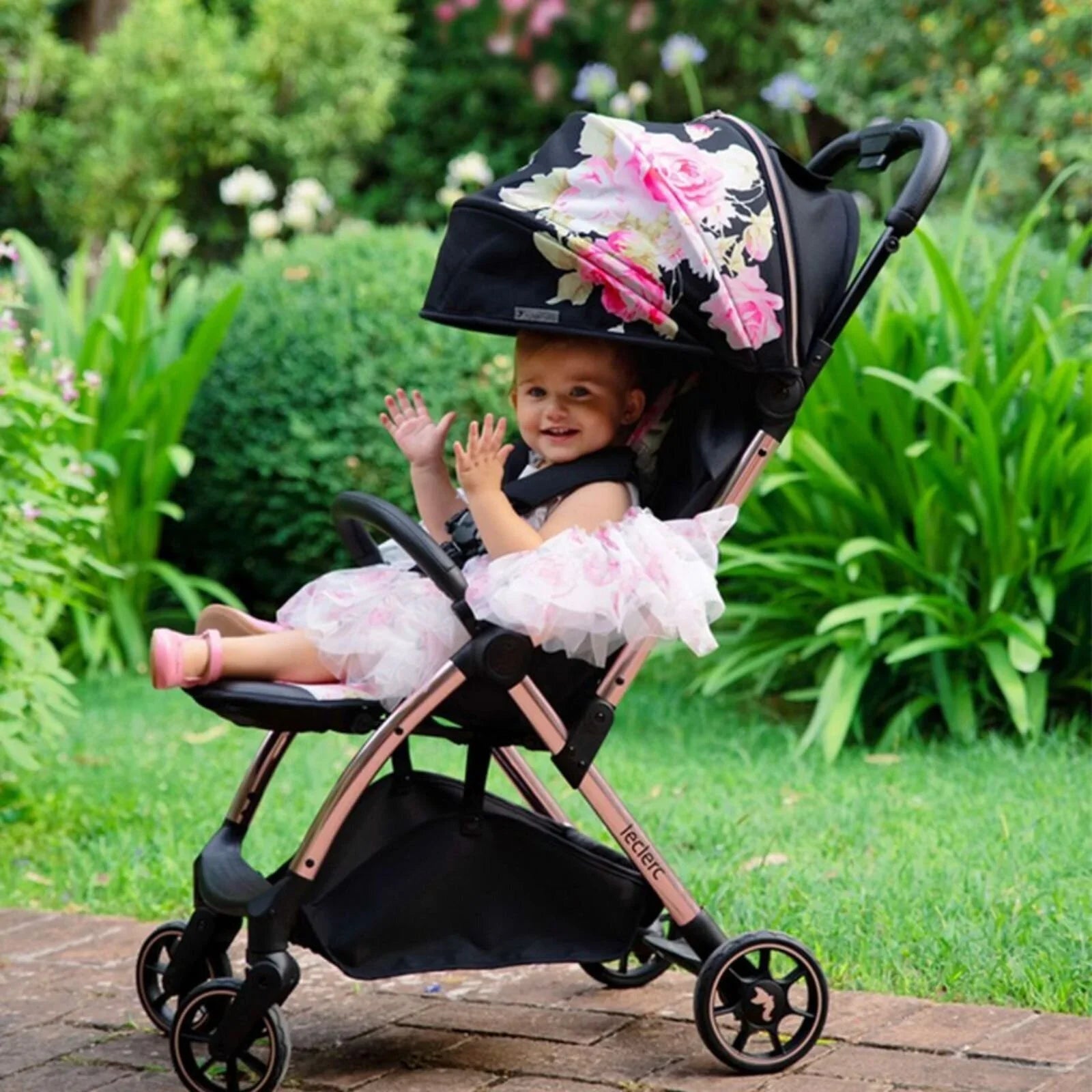 Leclerc Baby by Monnalisa Stroller - Black - mezetto ebebek ebebek