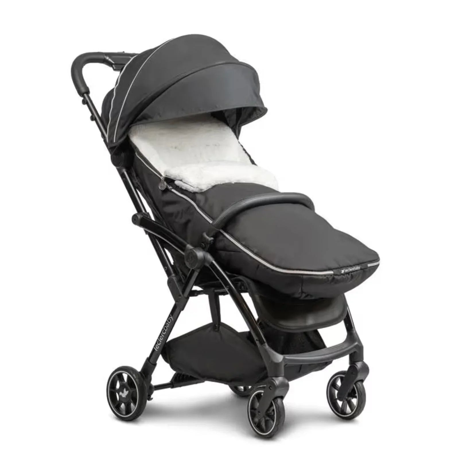 Leclerc Baby Influencer Air Footmuff Teddy - Piano Black - mezetto ebebek ebebek