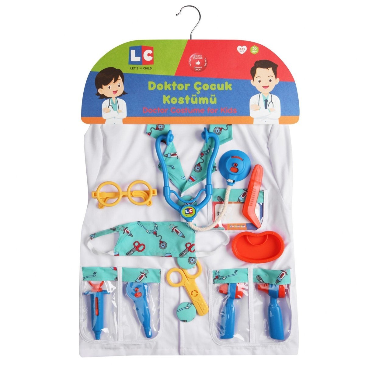 Let's Be Child Doctor Child Costume Assorted - mezetto ebebek ebebek