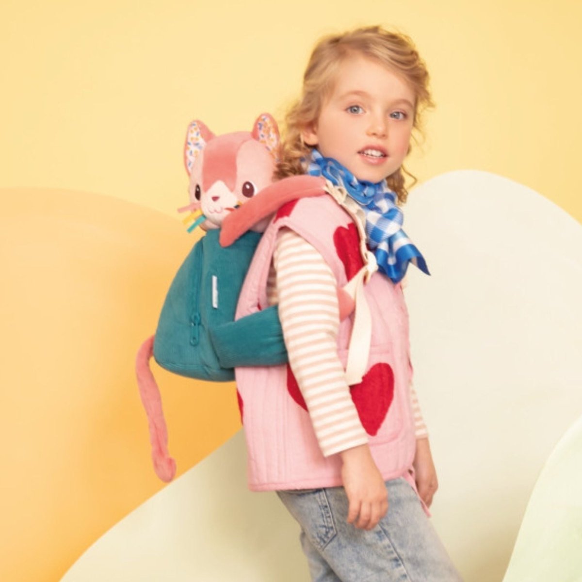 Lilliputiens Plush Backpack - Cat Jeanne - mezetto ebebek ebebek