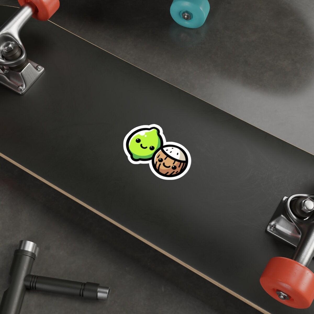 Lime and Coconut Cartoon Sticker – Tropical Waterproof - mezetto KEOLIX KEOLIX