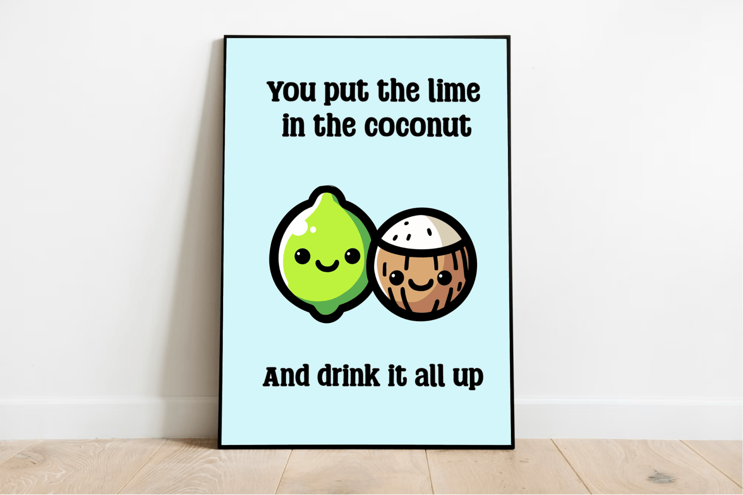 Lime & Coconut – Whimsy in Harmony Tropical Art Print - mezetto KEOLIX KEOLIX