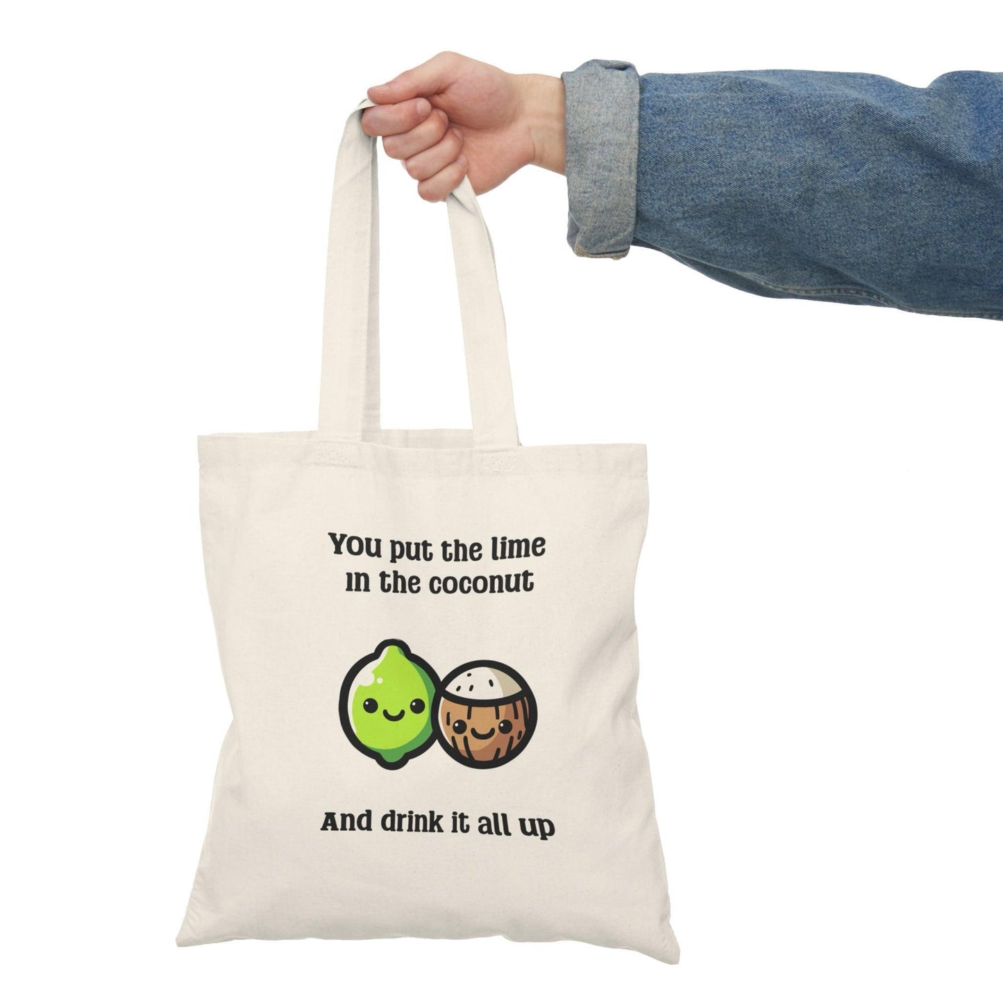 Lime in the Coconut Tote – Tropical Recycled Cotton - mezetto KEOLIX KEOLIX