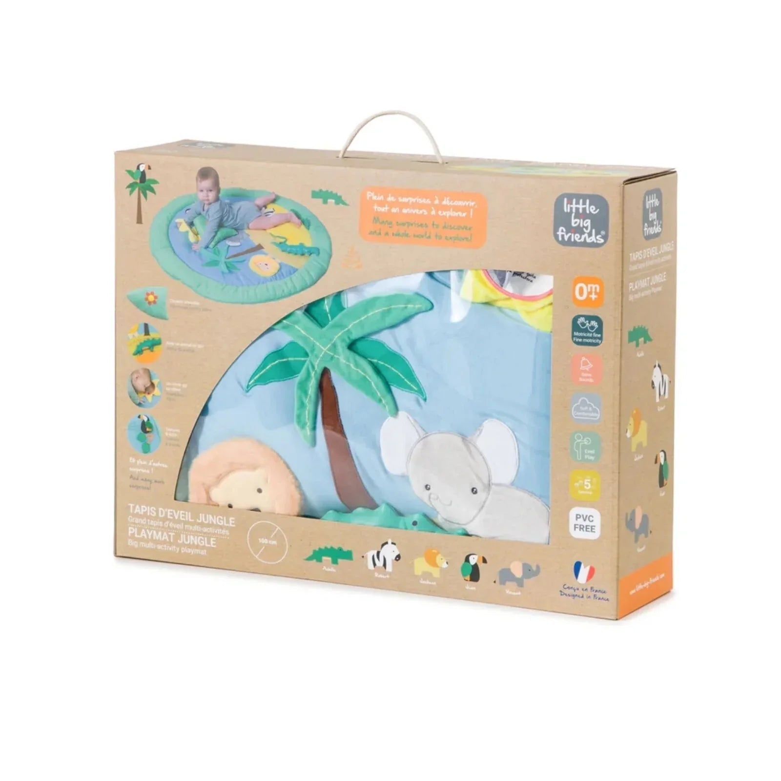 Little Big Friends Activity Playmat - Jungle - mezetto ebebek ebebek