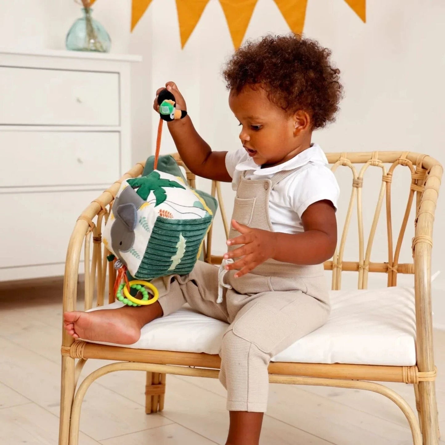 Little Big Friends Soft Activity Cube - Jungle - mezetto ebebek ebebek