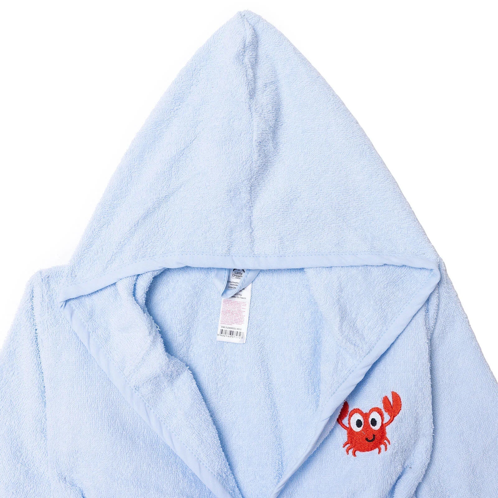 Little Dreams Boy Baby Bathrobe - Blue - mezetto ebebek ebebek
