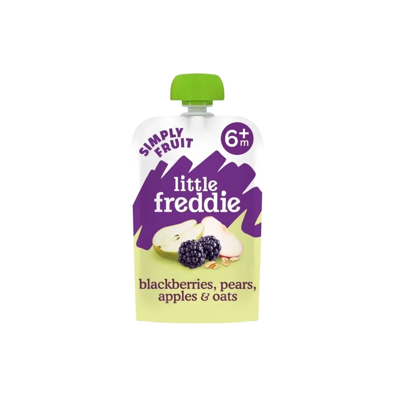 Little Freddie Organic Blackberries Pears Apples & Oats Baby Food Pouch 6+ months 100g - mezetto ebebek ebebek