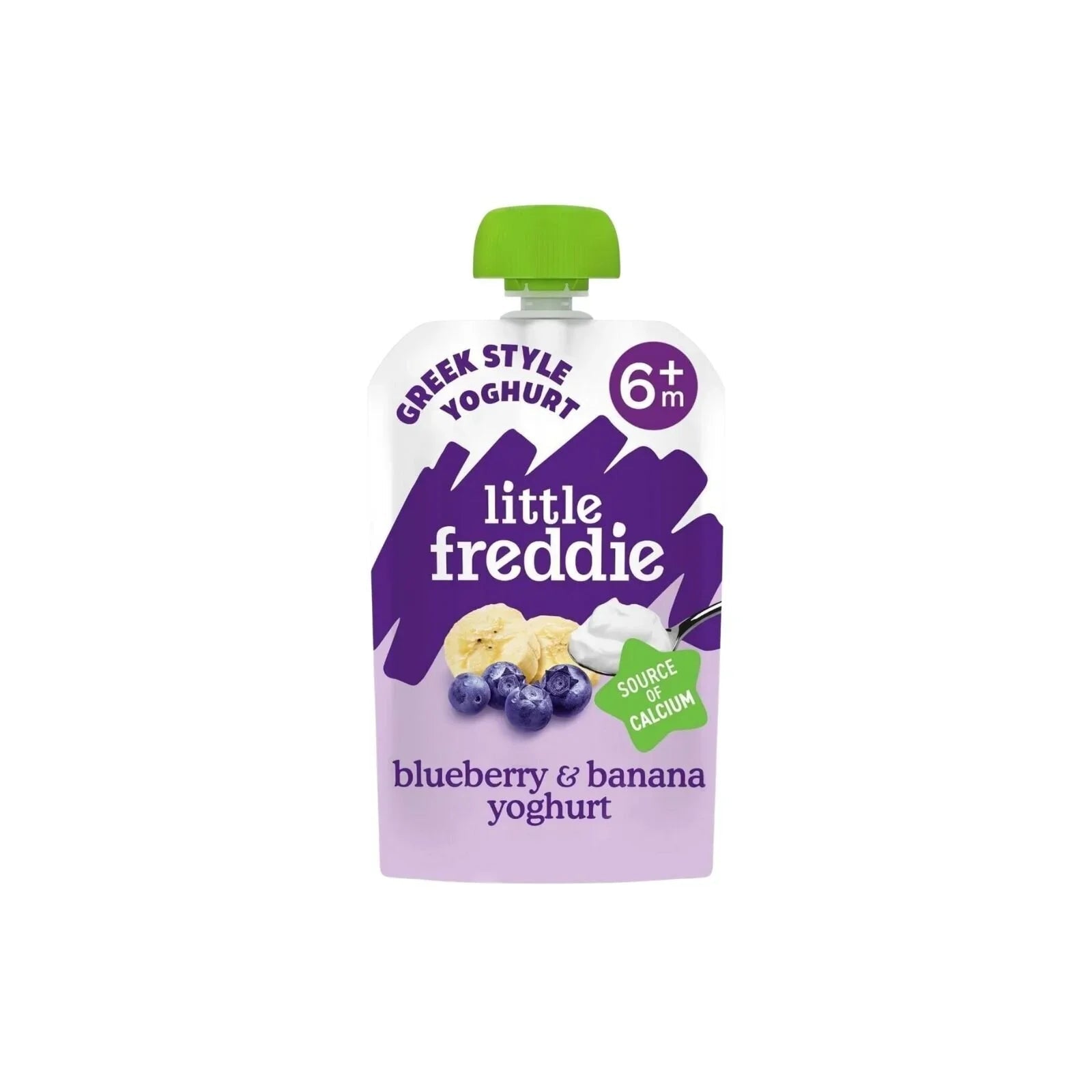 Little Freddie Organic Blueberry & Banana Greek Style Yoghurt Baby Food Pouch 6+ months 100g - mezetto ebebek ebebek