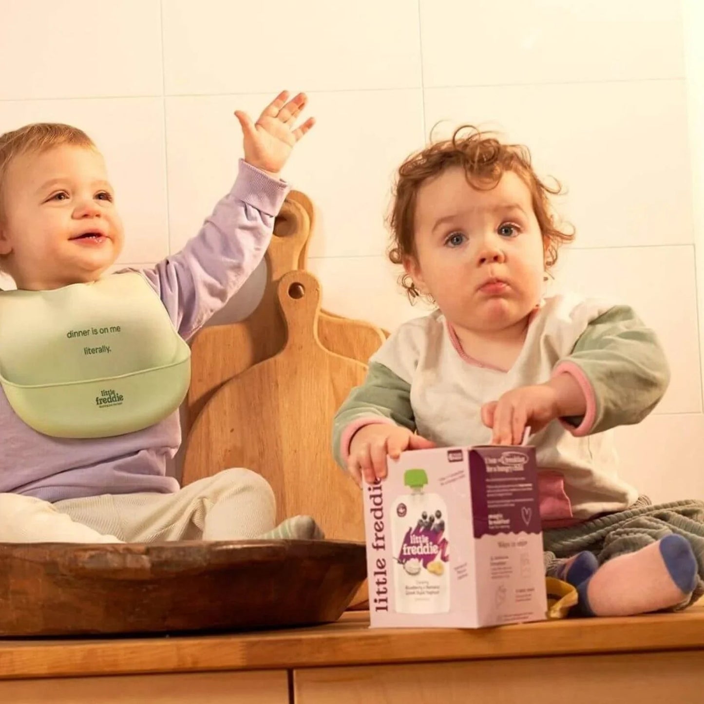 Little Freddie Organic Blueberry & Banana Yoghurt Baby Food Pouch Multipack 6+ months 600g (6x100g) - mezetto ebebek ebebek