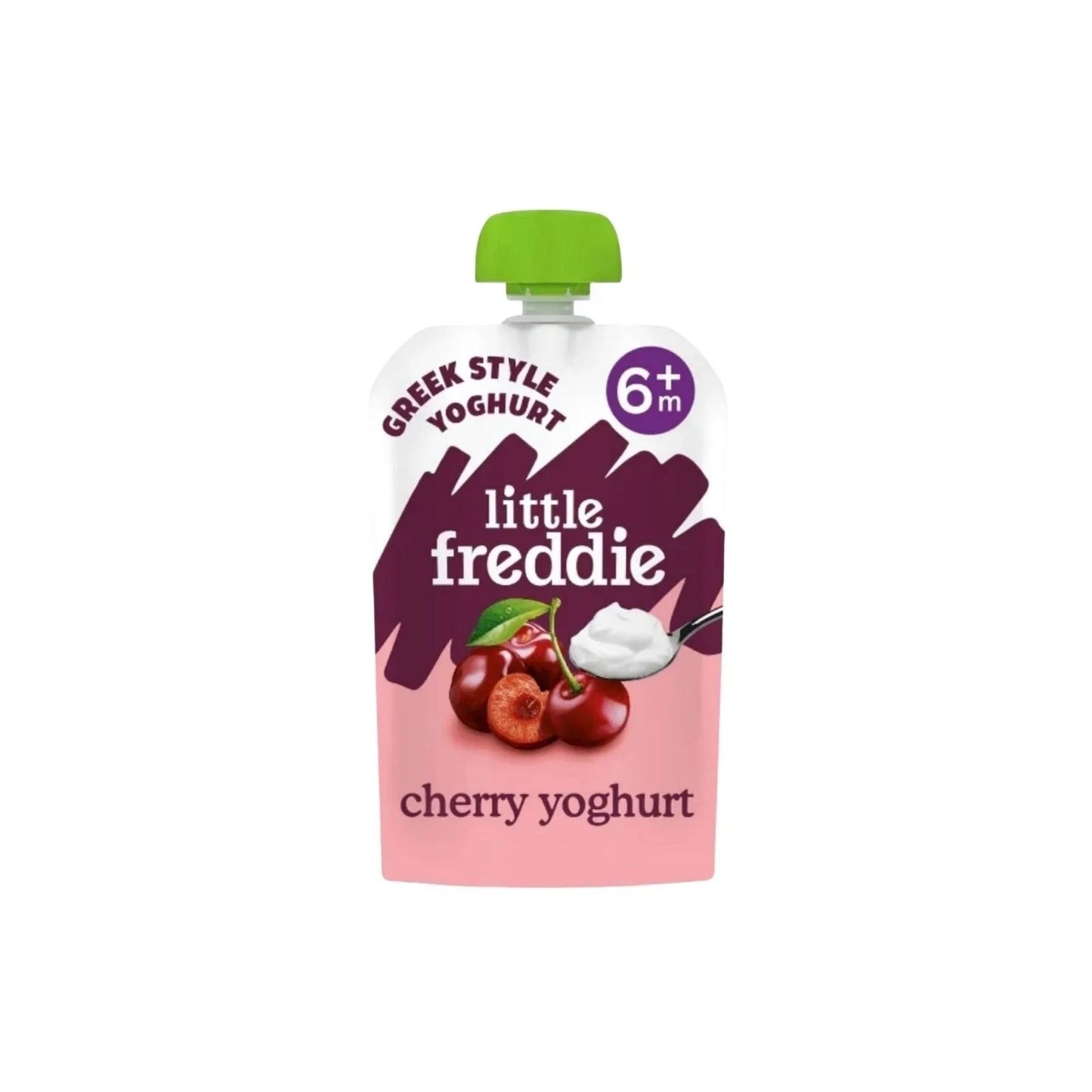 Little Freddie Organic Cherry Greek Style Yoghurt Baby Food Pouch 6+ months 100g - mezetto ebebek ebebek