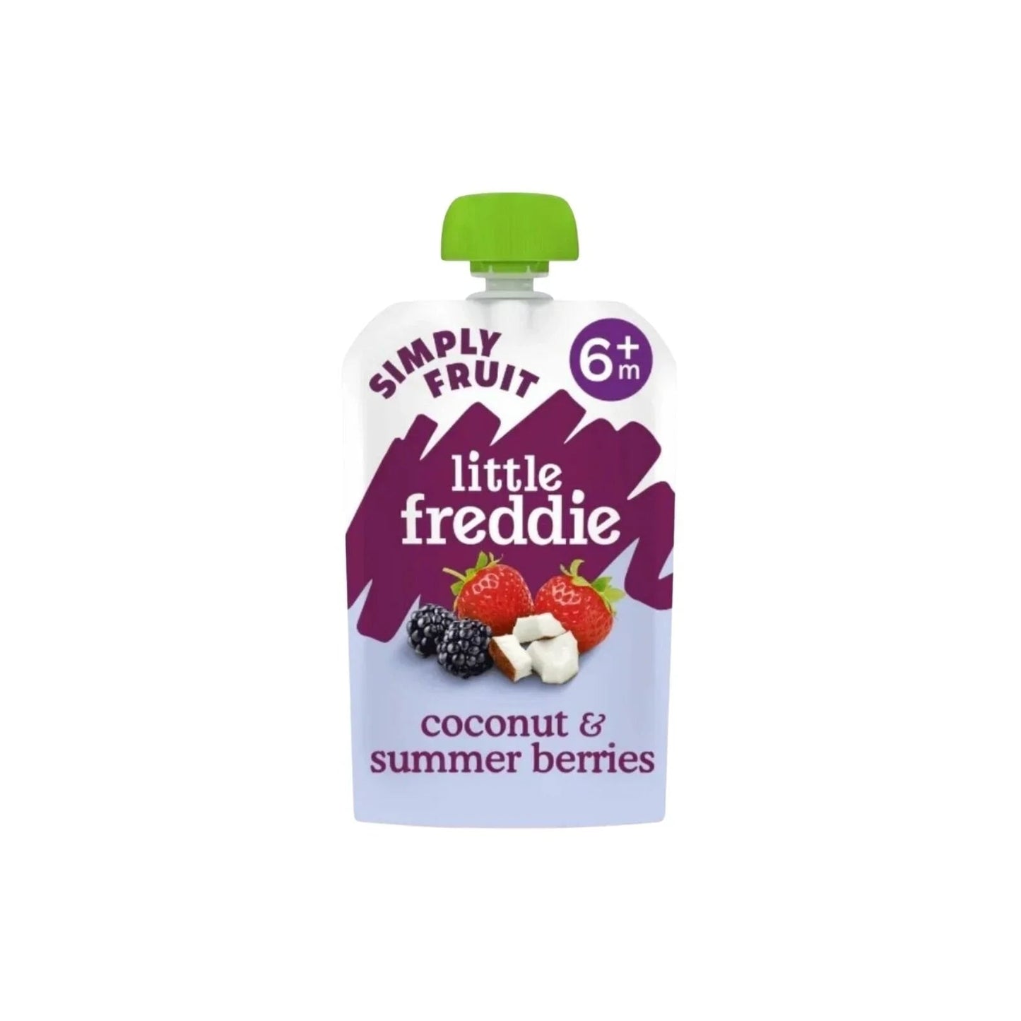 Little Freddie Organic Coconut & Summer Berries Baby Food Pouch 6+ months 100g - mezetto ebebek ebebek
