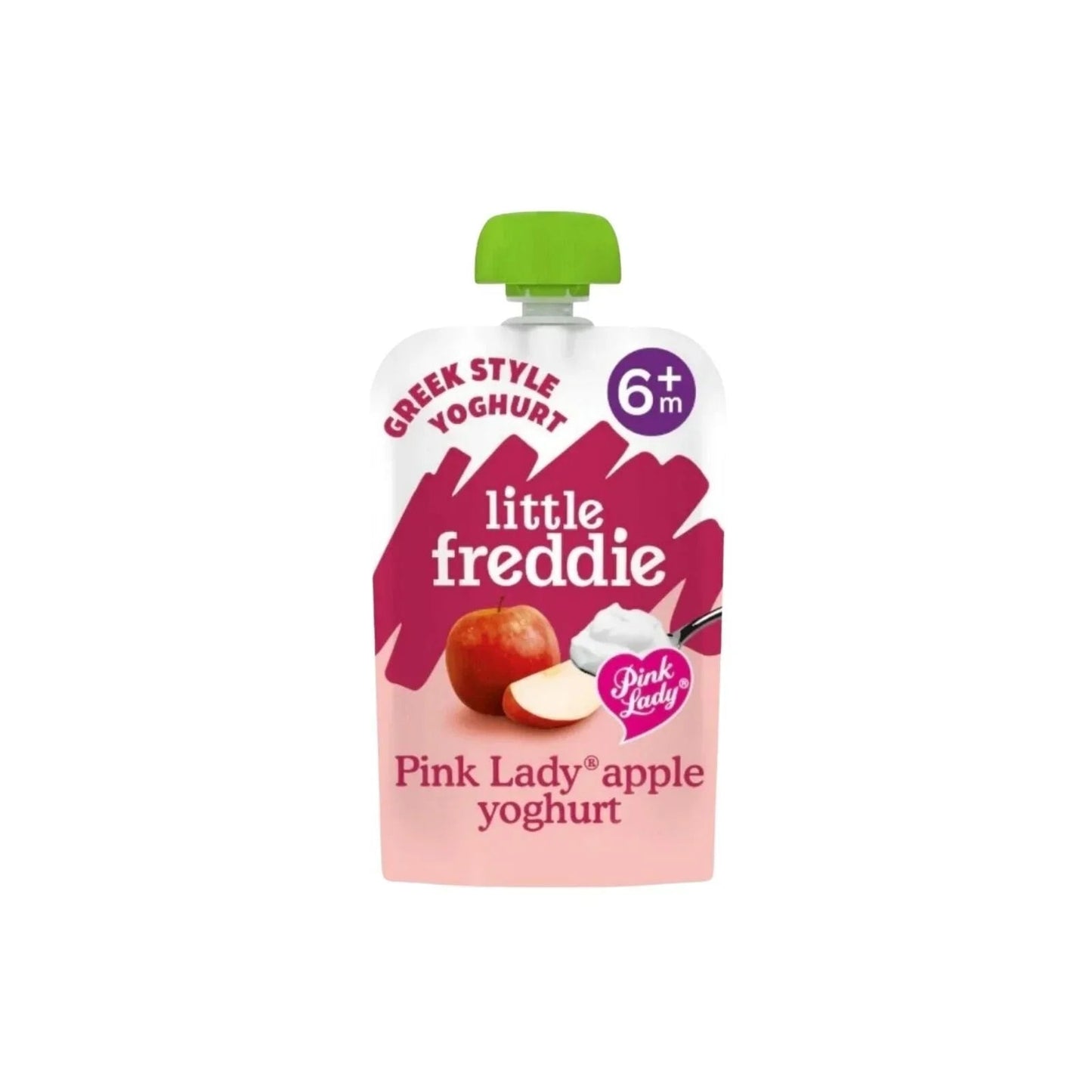 Little Freddie Organic Pink Lady Apple Greek Style Yoghurt Baby Food Pouch 6+ months 100g - mezetto ebebek ebebek