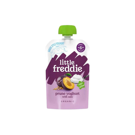 Little Freddie Organic Prune Greek Style Yoghurt with Oats Baby Food Pouch 6+ months 100g - mezetto ebebek ebebek