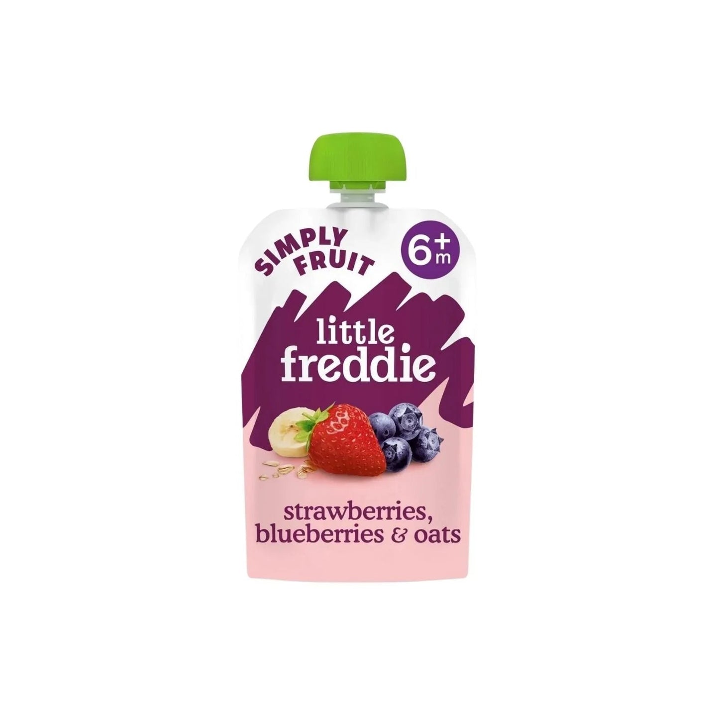 Little Freddie Organic Strawberries Blueberries & Oats Baby Food Pouch 6+ months 100g - mezetto ebebek ebebek