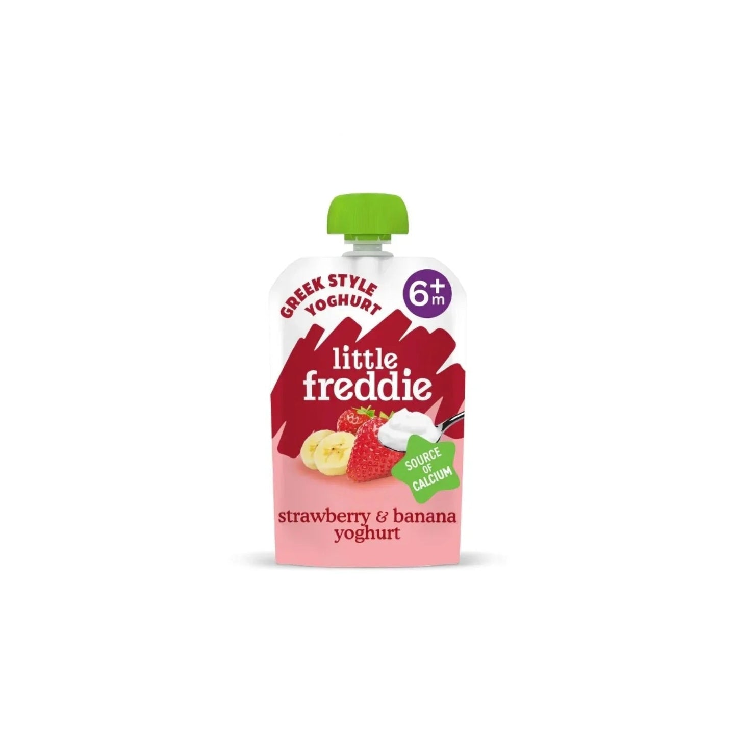 Little Freddie Organic Strawberry & Banana Greek Style Yoghurt Baby Food Pouch 6+ months 90g - mezetto ebebek ebebek