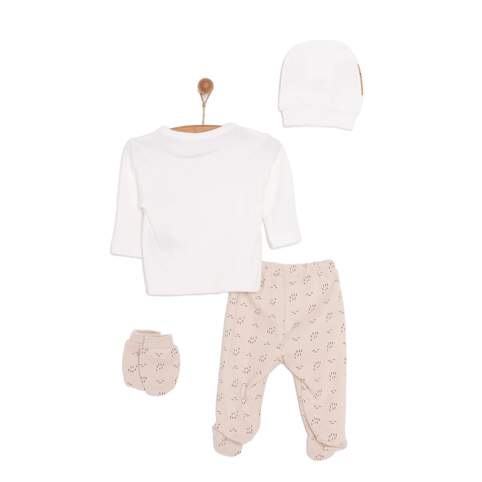 Little Life Baby Boy Newborn 5 Pcs Starter Set - Light Brown - mezetto ebebek ebebek