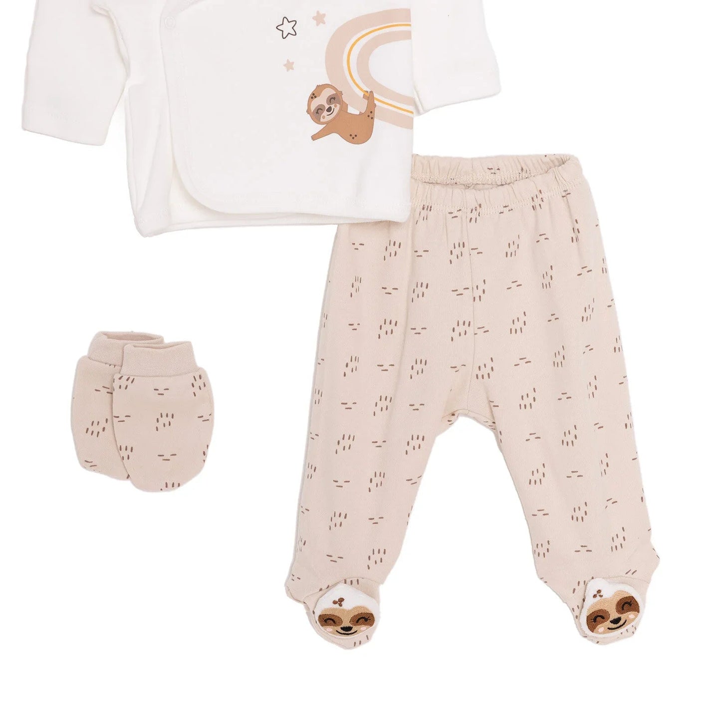 Little Life Baby Boy Newborn 5 Pcs Starter Set - Light Brown - mezetto ebebek ebebek