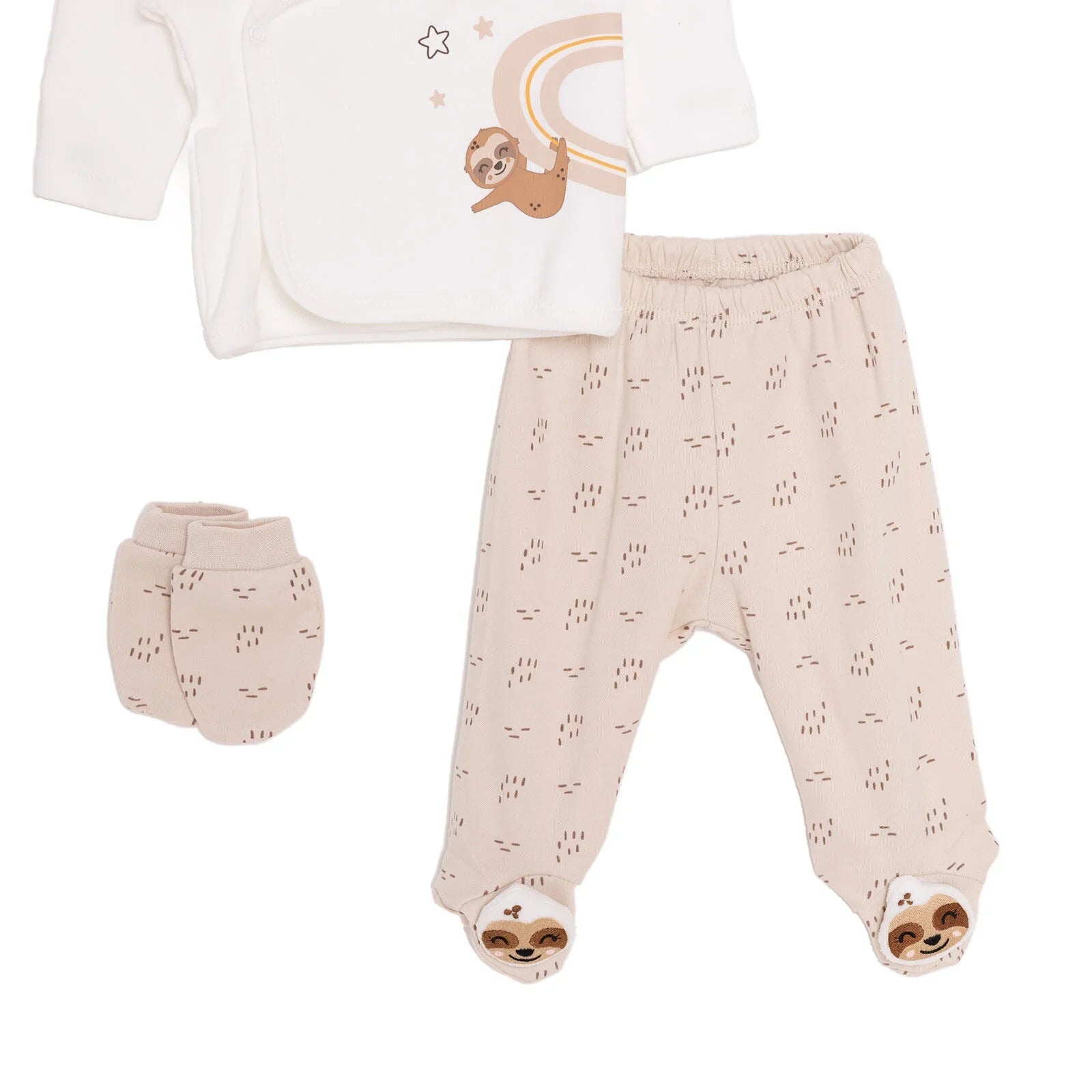 Little Life Baby Boy Newborn 5 Pcs Starter Set - Light Brown - mezetto ebebek ebebek