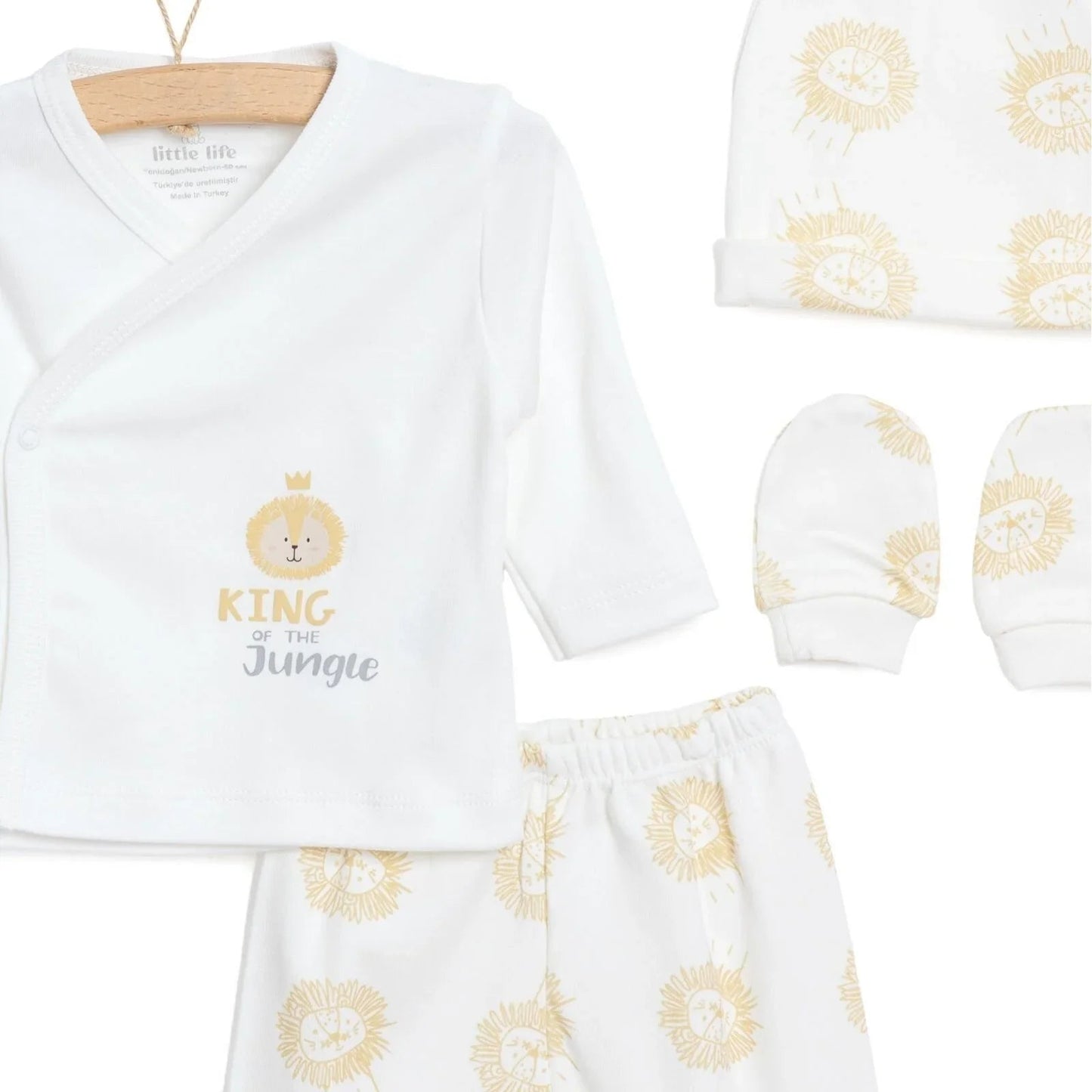 Little Life Boy Newborn Starter Set 5 pcs - Ecru - mezetto ebebek ebebek