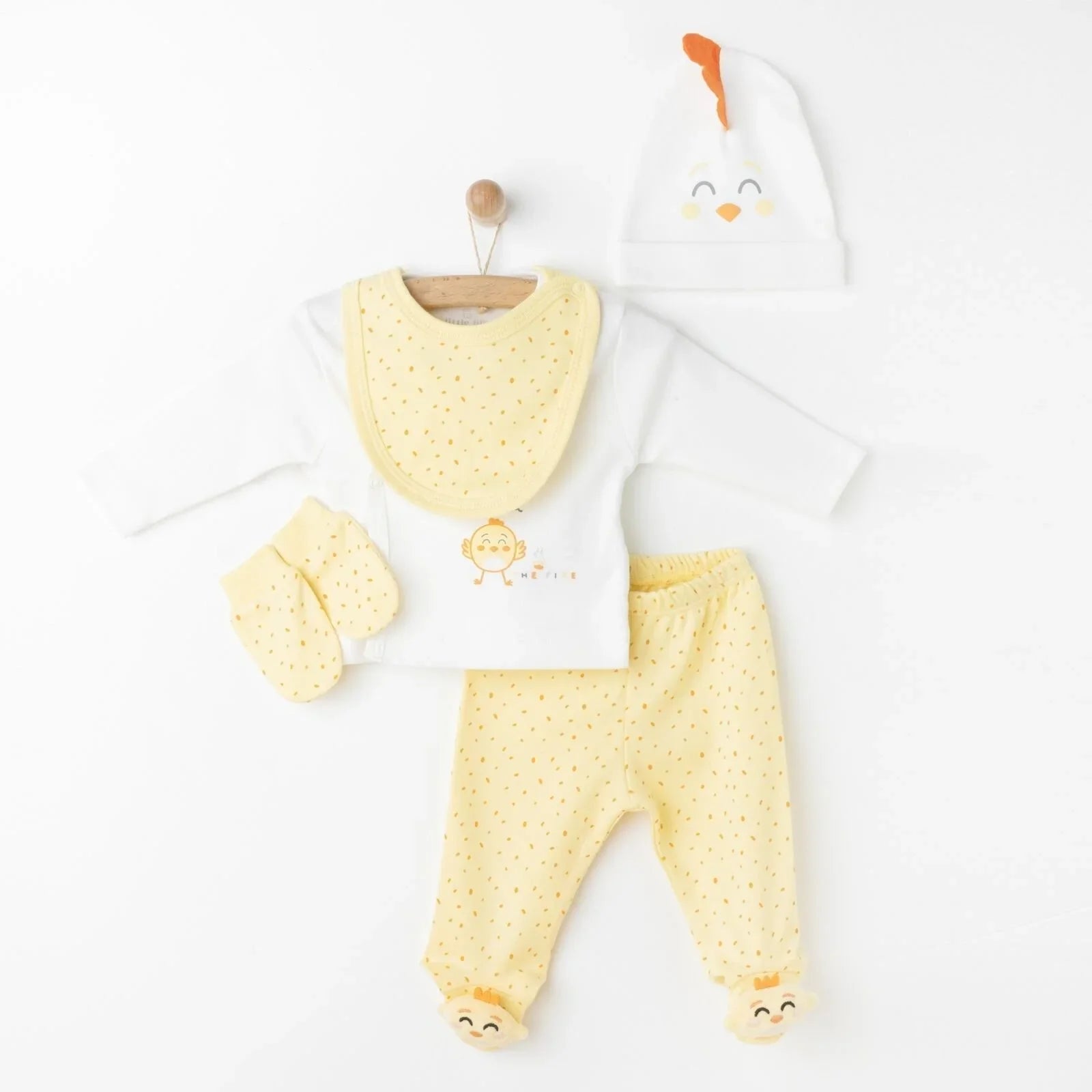 Little Life Girl 5 Piece Newborn Set - Yellow - mezetto ebebek ebebek