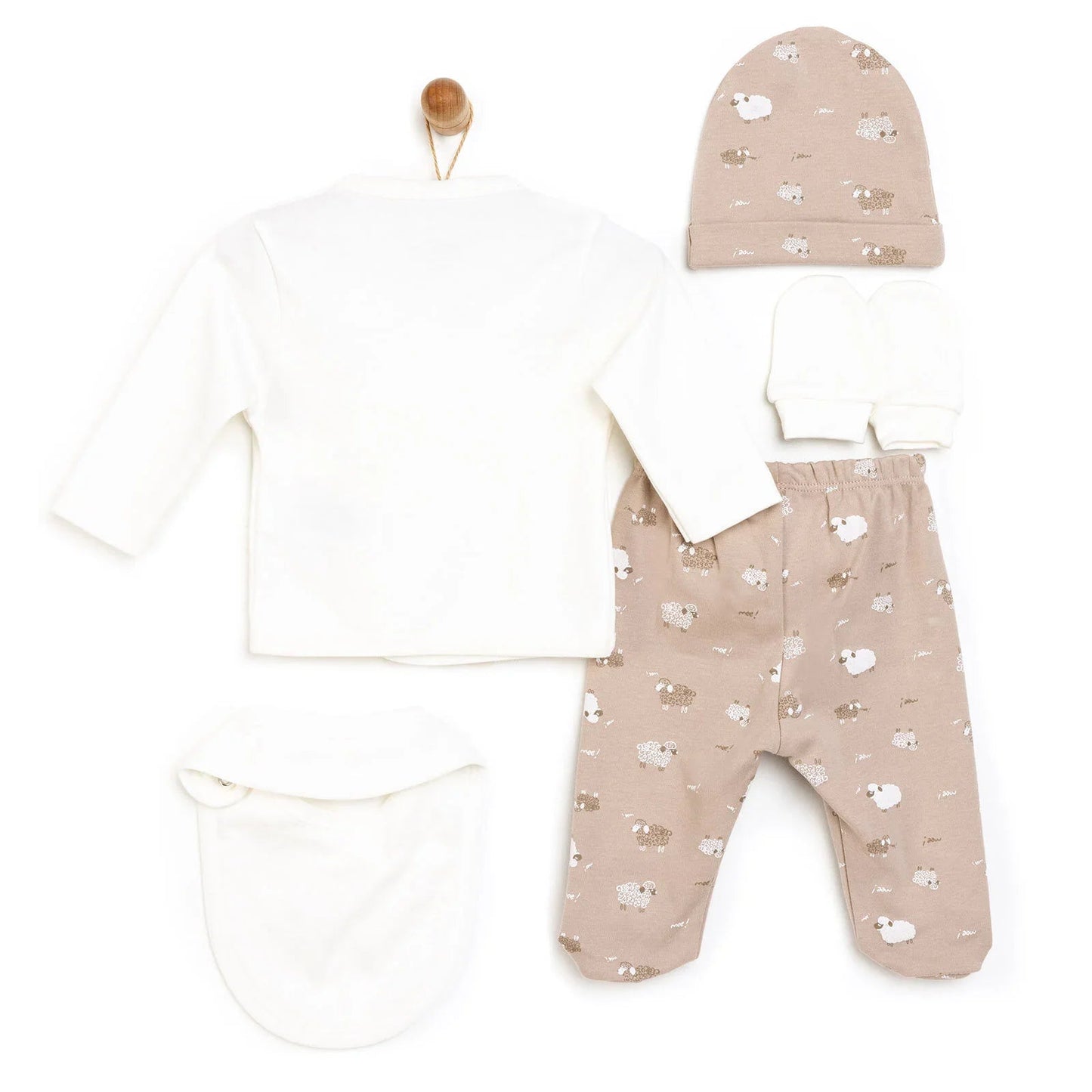 Little Life Newborn 5 Pcs Newborn Starter Set - Light Brown - mezetto ebebek ebebek