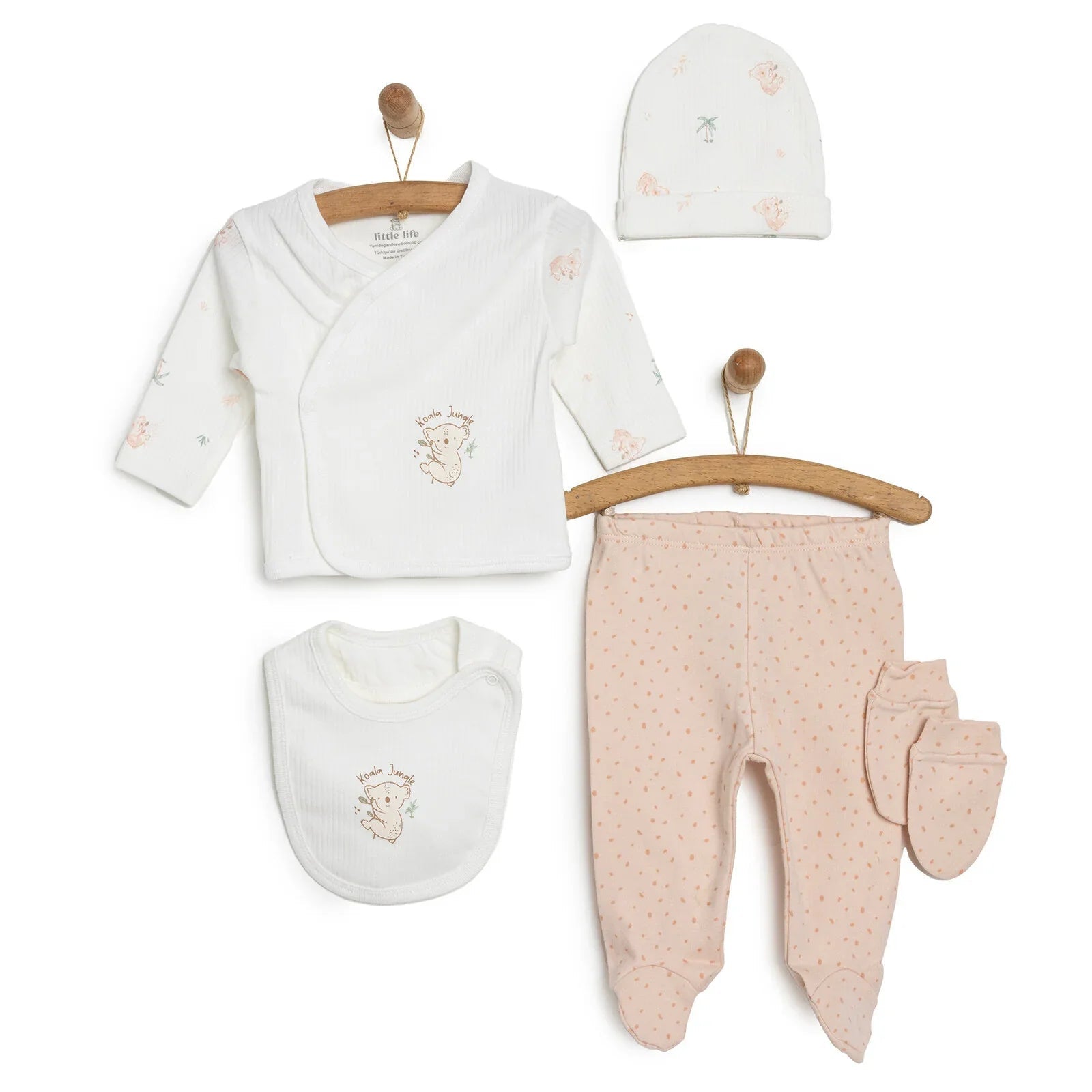 Little Life Newborn Starter Set 5 pcs - Salmon - mezetto ebebek ebebek