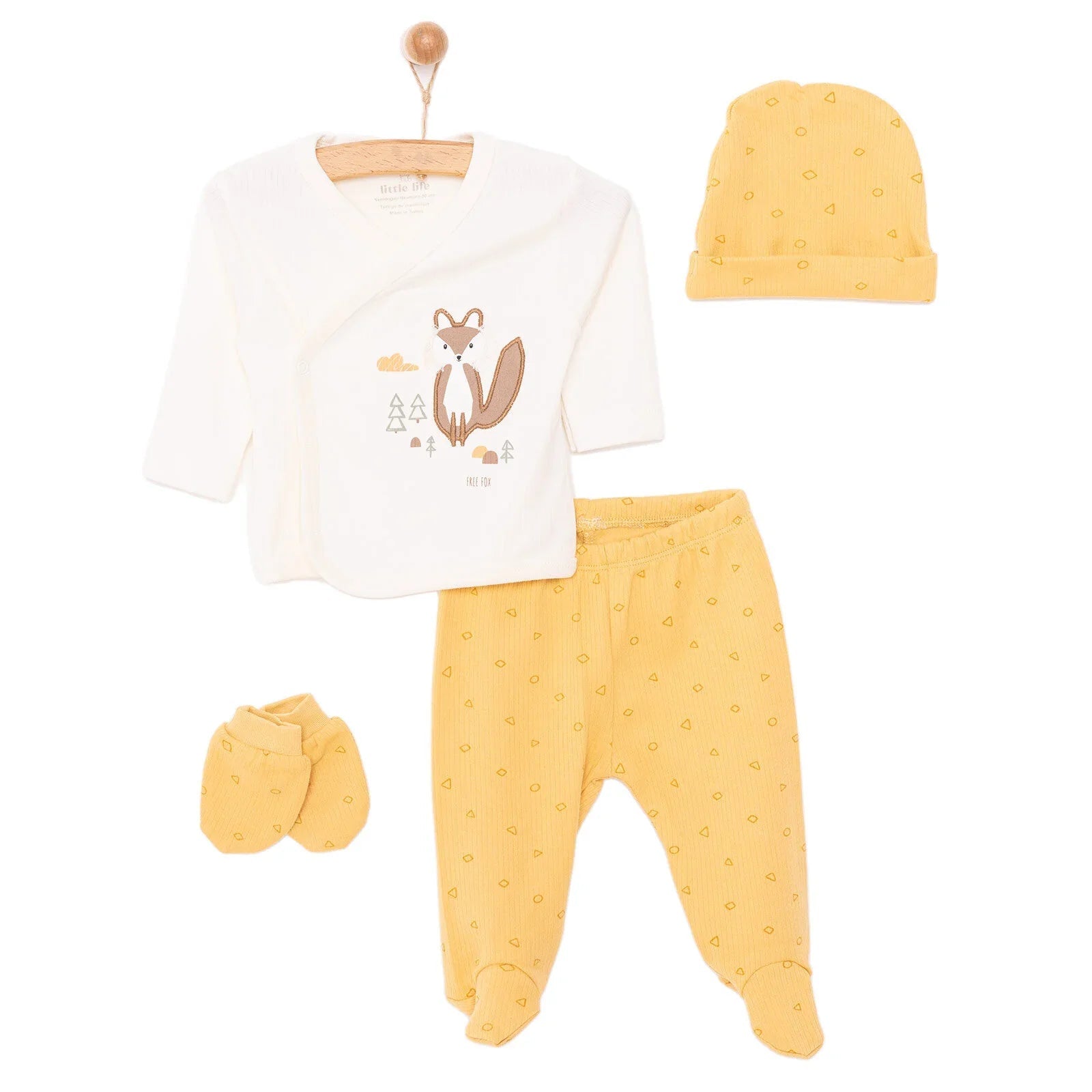 Little Life Newborn Unisex 5 pcs Starter Set - Ecru - mezetto ebebek ebebek