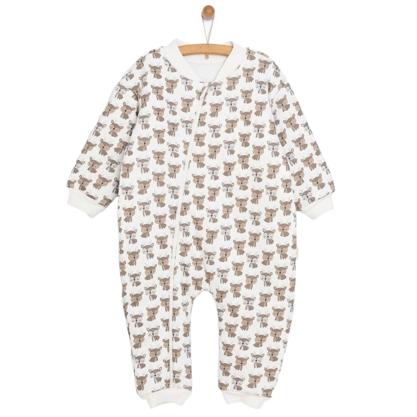 Little Plane Sleepsuit Baby Boy - Ecru - mezetto ebebek ebebek