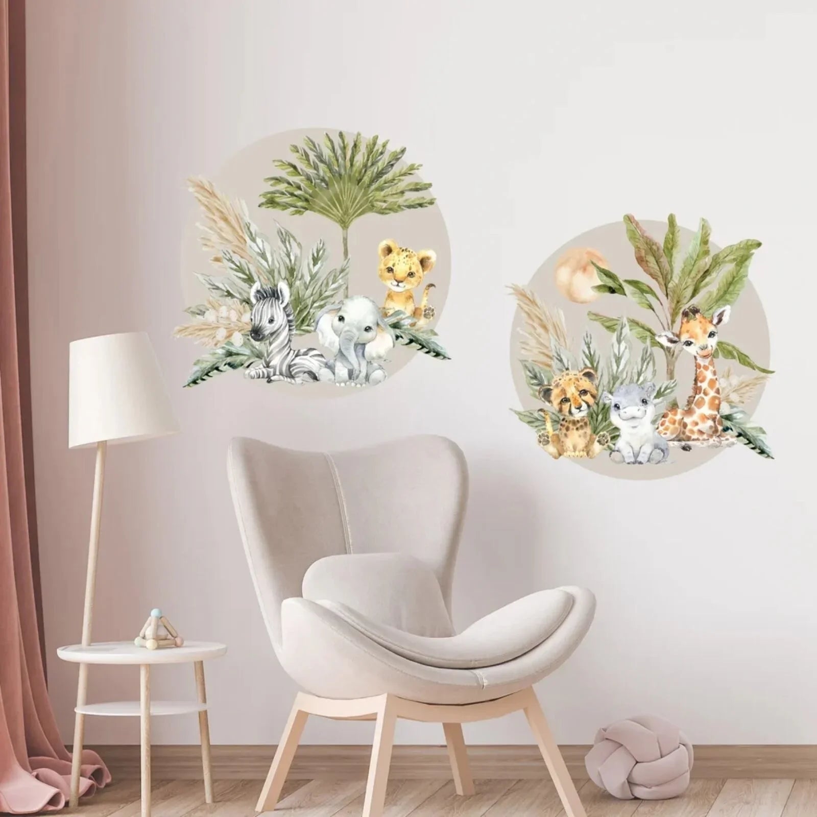 Live Vida Baby Safari Circle Wall Sticker 2 pcs - mezetto ebebek ebebek