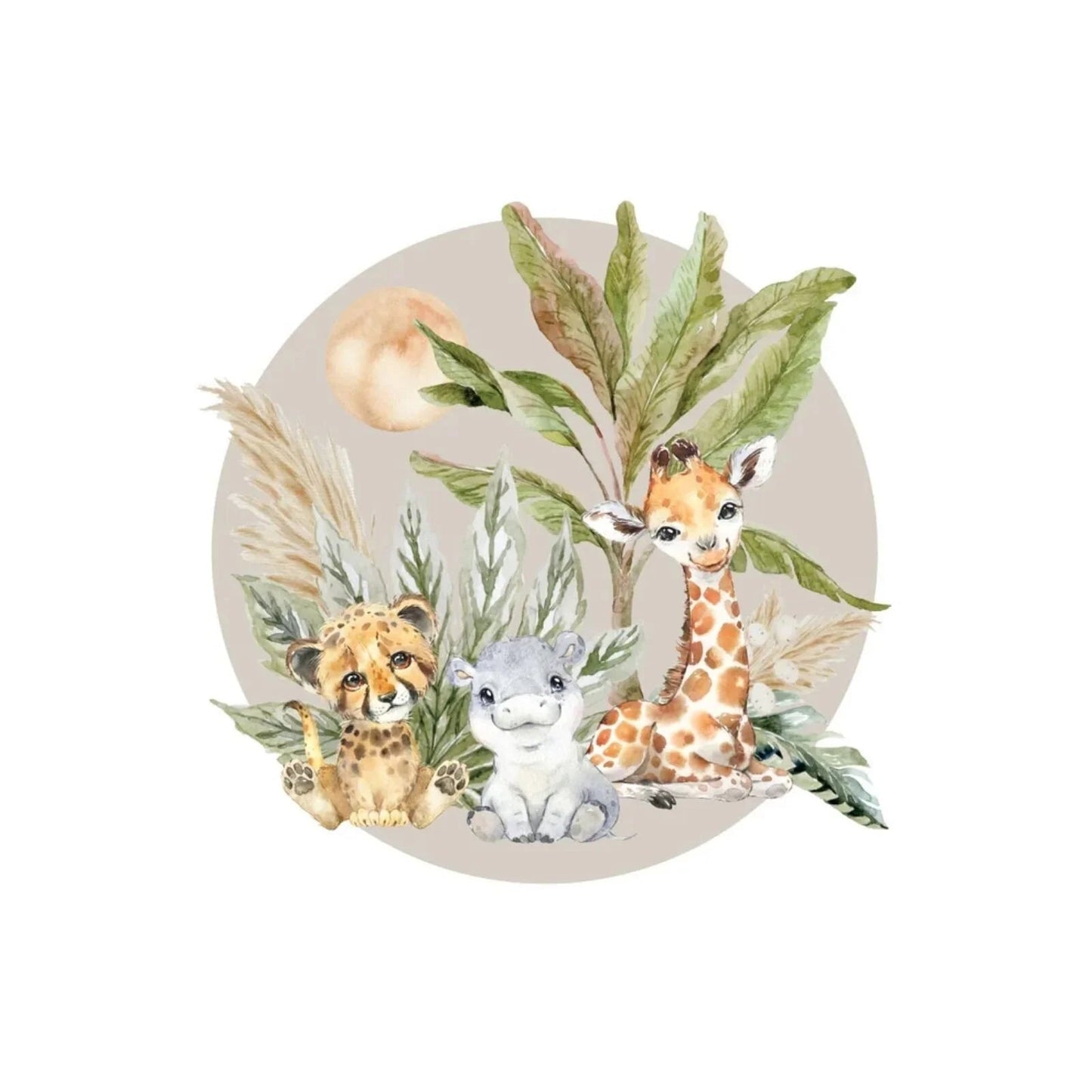 Live Vida Baby Safari Circle Wall Sticker 2 pcs - mezetto ebebek ebebek