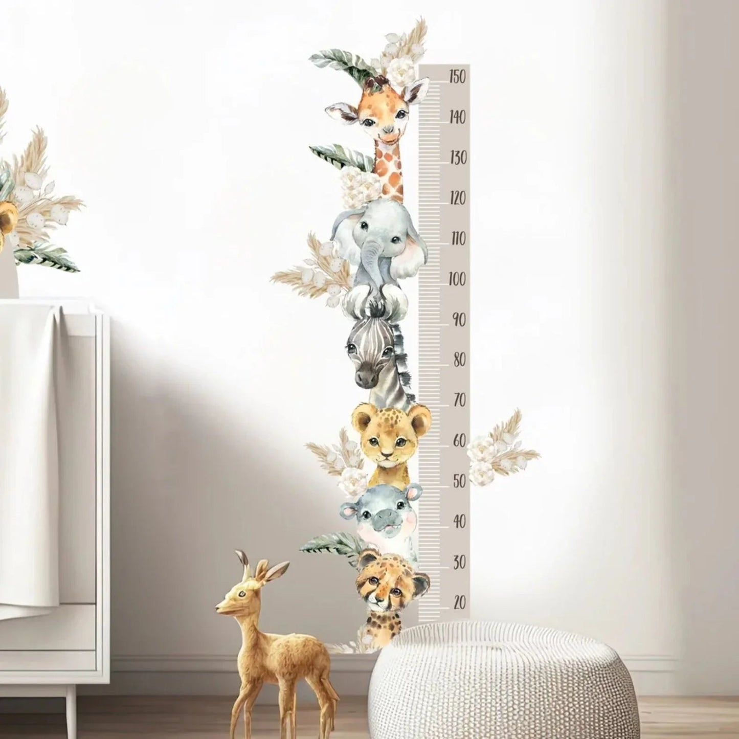 Live Vida Baby Safari Height Chart Sticker - mezetto ebebek ebebek