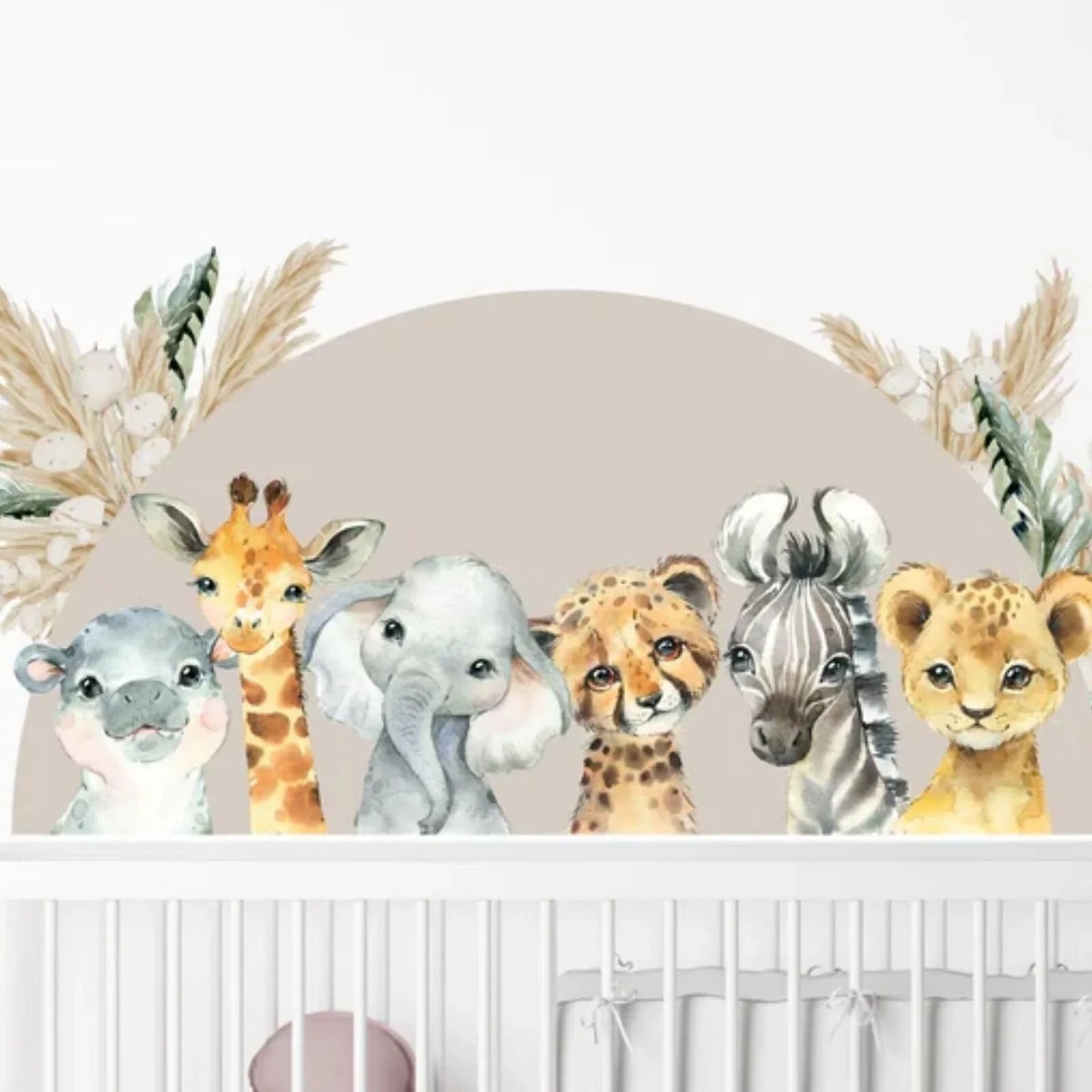 Live Vida Baby Safari Semi Circle Wall Sticker - mezetto ebebek ebebek