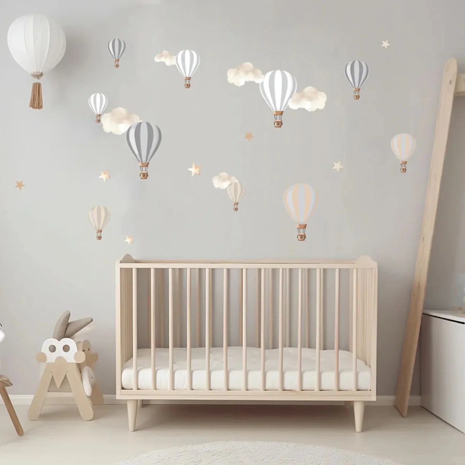 Live Vida Hot Air Balloons Wall Stickers A4 - Neutral - mezetto ebebek ebebek